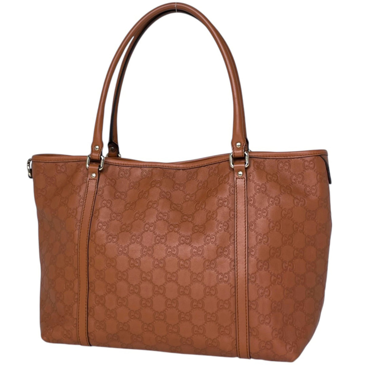 Gucci Guccissima Brown Leather Tote Bag (Pre-Owned)