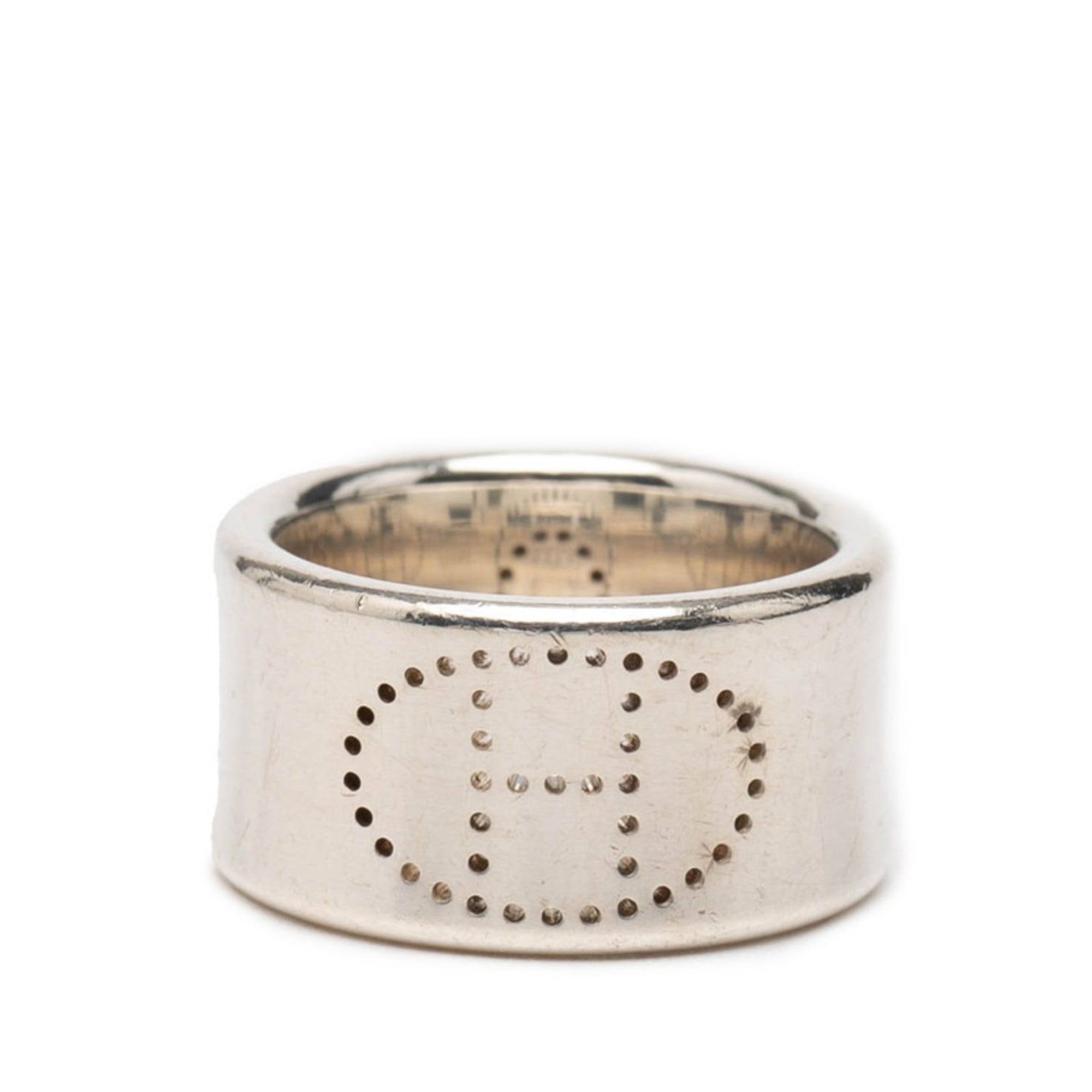 Hermes Silver 925 Band Ring (Pre-Owned)