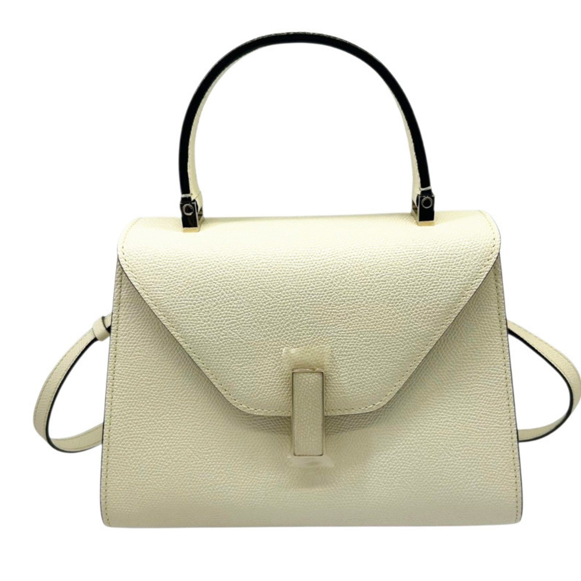 Valextra Off-White Leather Handbag Shoulder Bag (Pre-Owned)