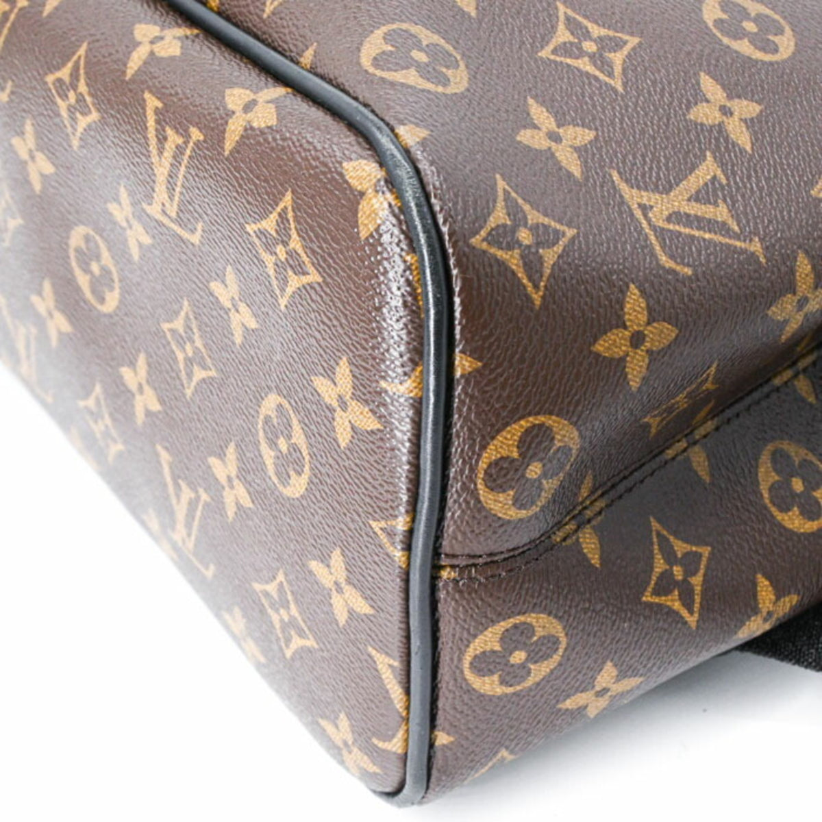 Louis Vuitton Black Brown Monogram Monogram Leather Backpack (Pre-Owned)