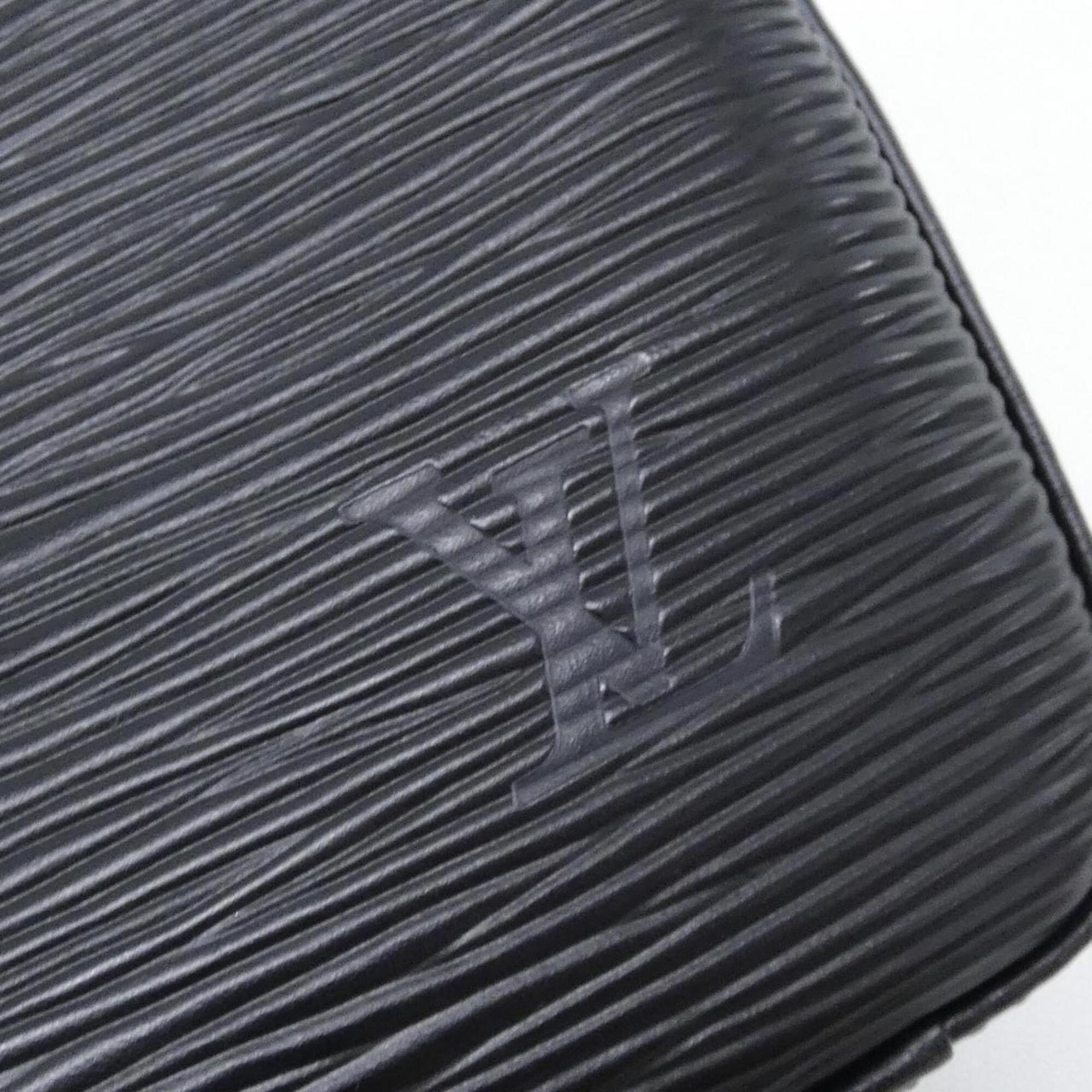Louis Vuitton Black Leather Handbag (Pre-Owned)
