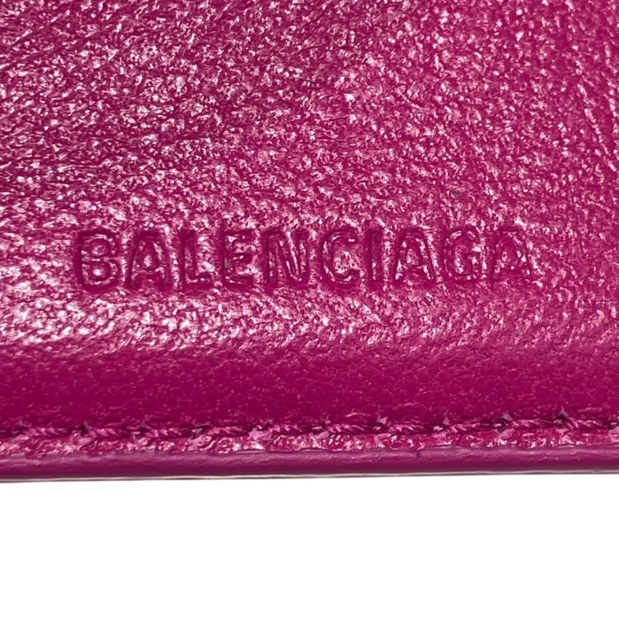 Balenciaga Pink Leather Wallet (Tri-Fold) (Pre-Owned)
