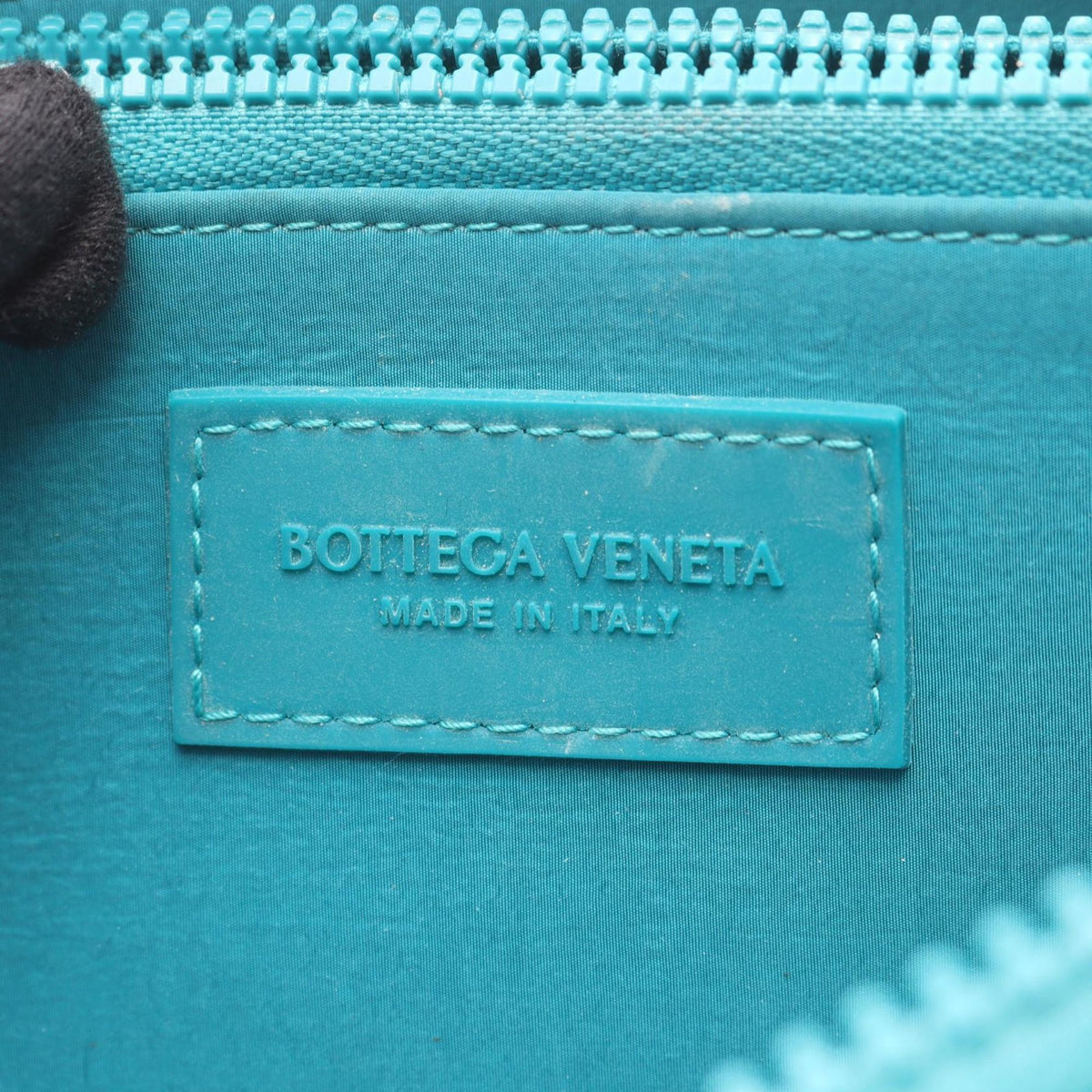 Bottega Veneta Green Rubber Long Wallet (Bi-Fold) (Pre-Owned)