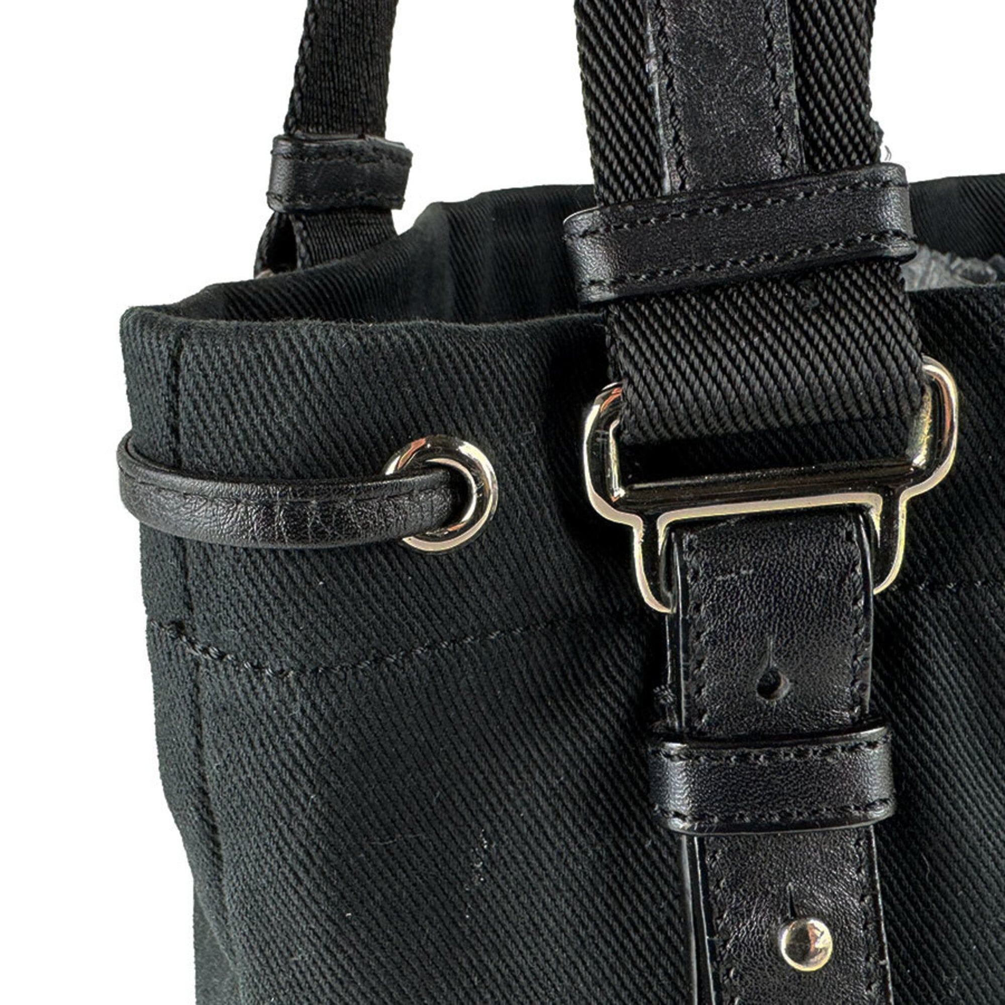 Saint Laurent Black Canvas Handbag (Pre-Owned)