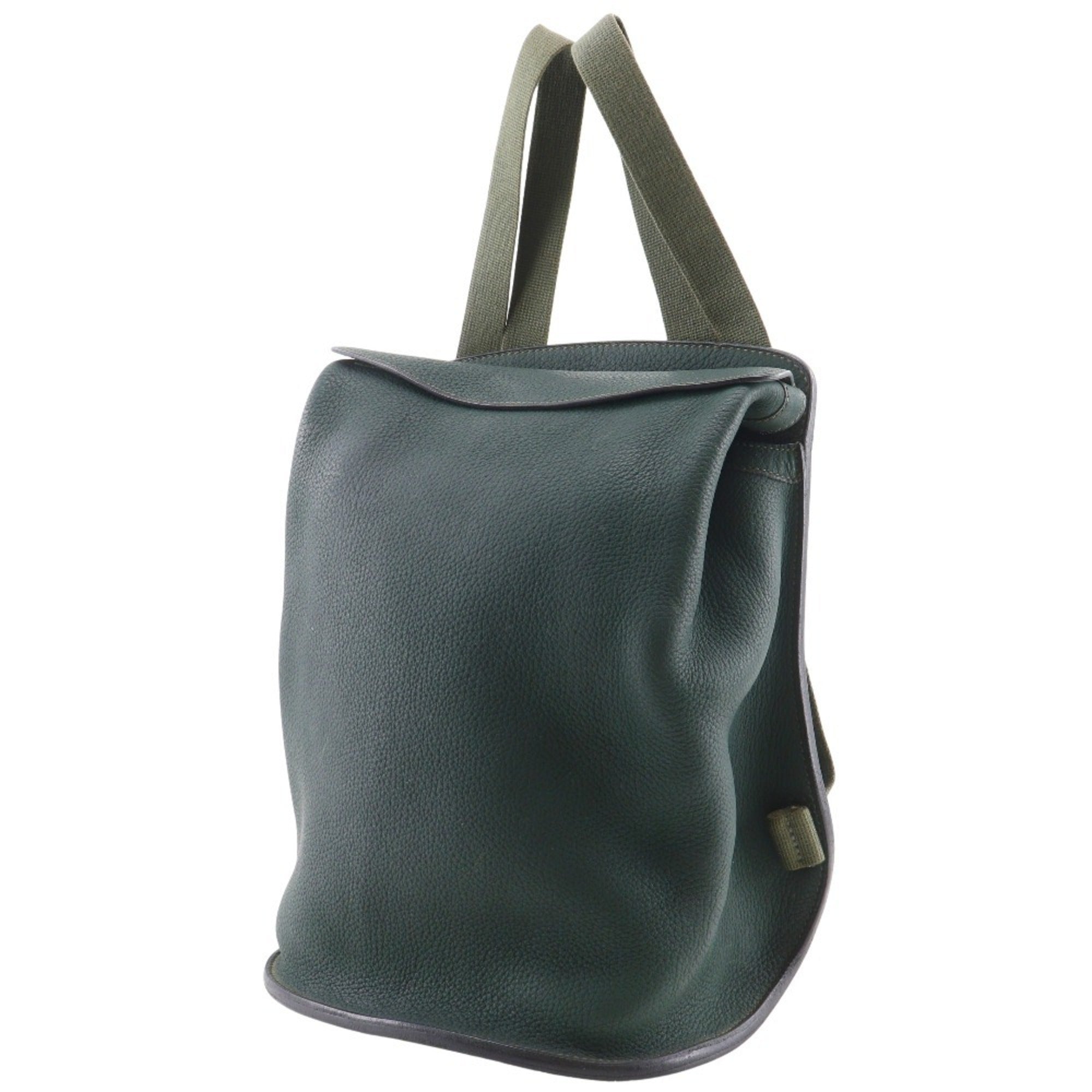 Hermes Green Leather Backpack (Pre-Owned)