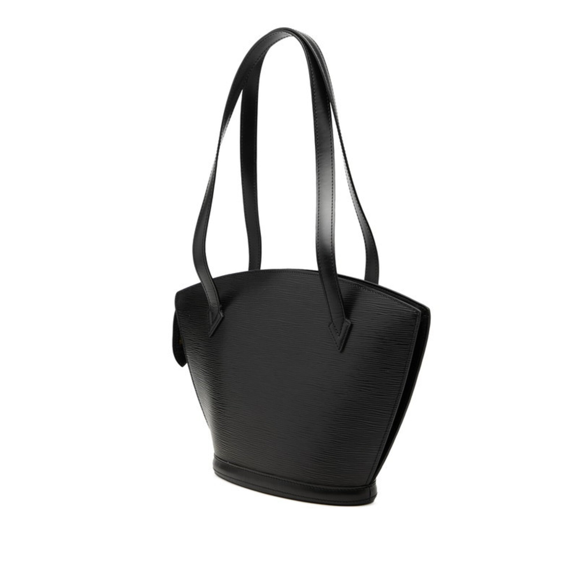 Louis Vuitton Black Noir Leather Handbag Tote Bag (Pre-Owned)