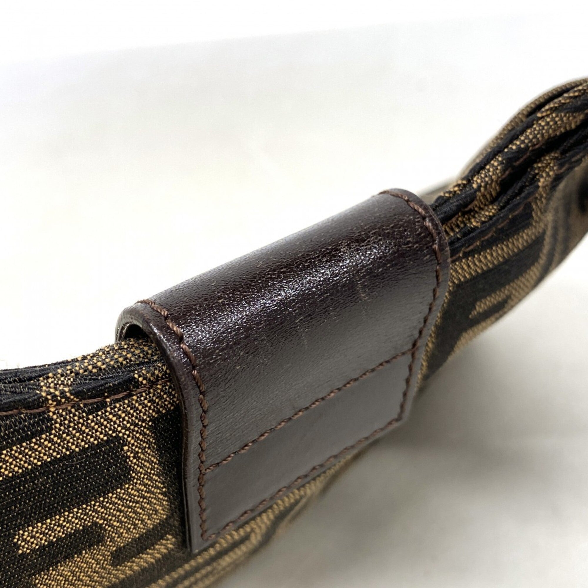 Fendi Brown Nylon Canvas Handbag (Pre-Owned)