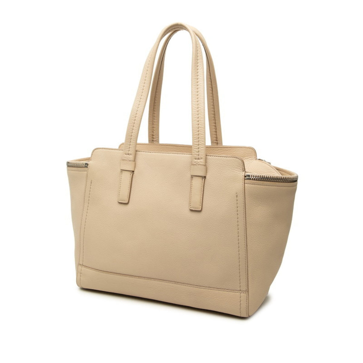 Salvatore Ferragamo Beige Leather Shoulder Bag Tote Bag (Pre-Owned)