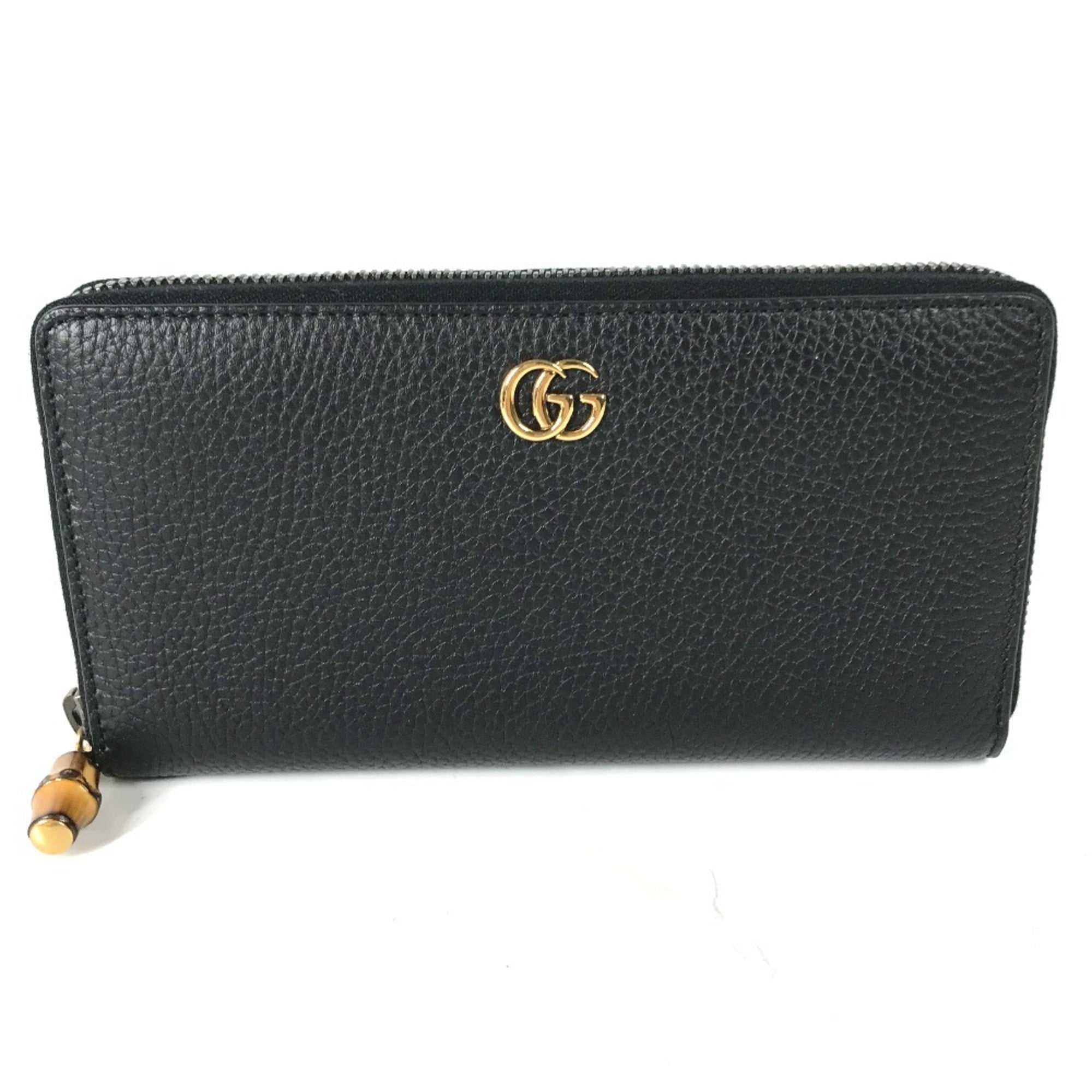 Gucci Navy Leather Long Wallet (Bi-Fold) (Pre-Owned)