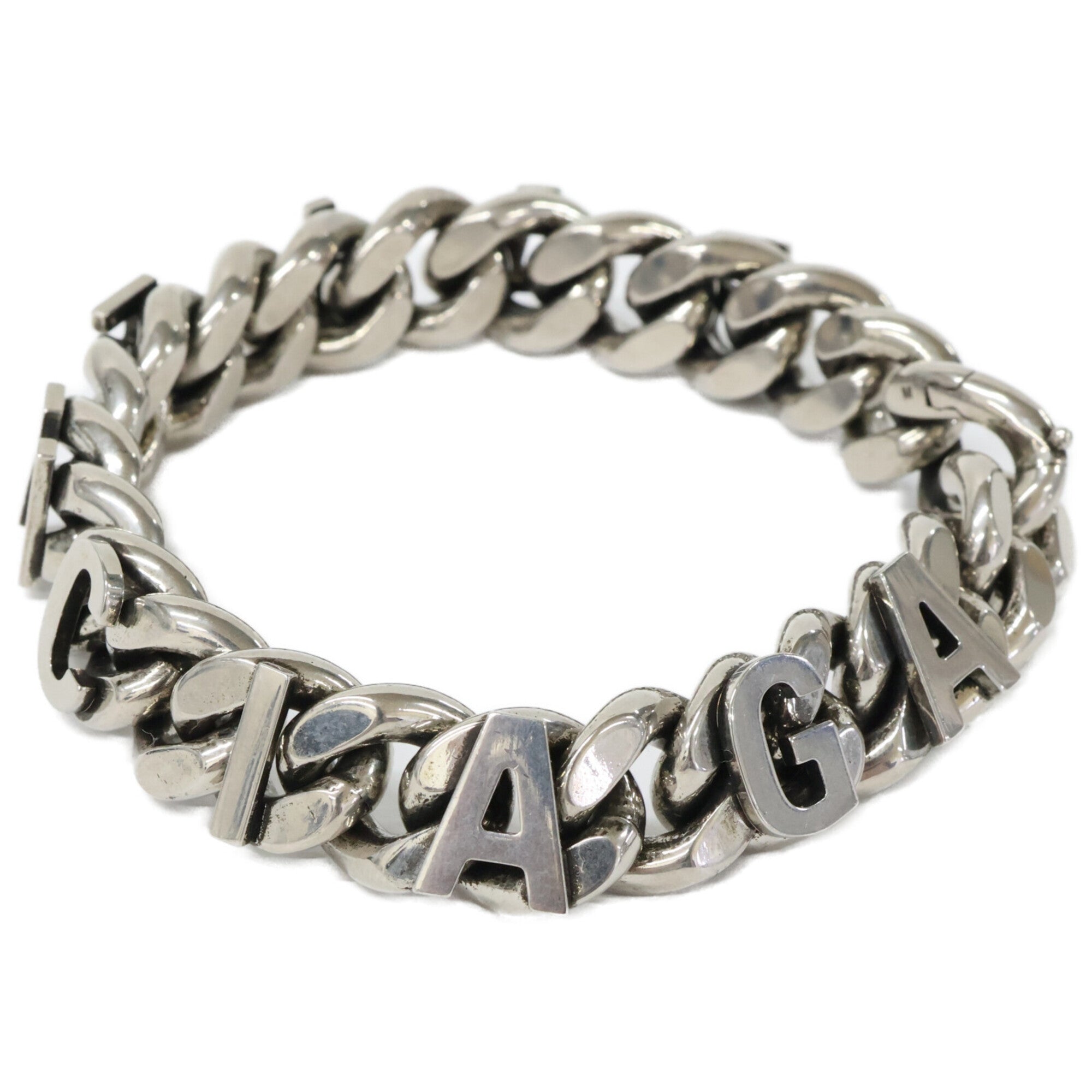 Balenciaga Silver Brass Charm Bracelet (Pre-Owned)