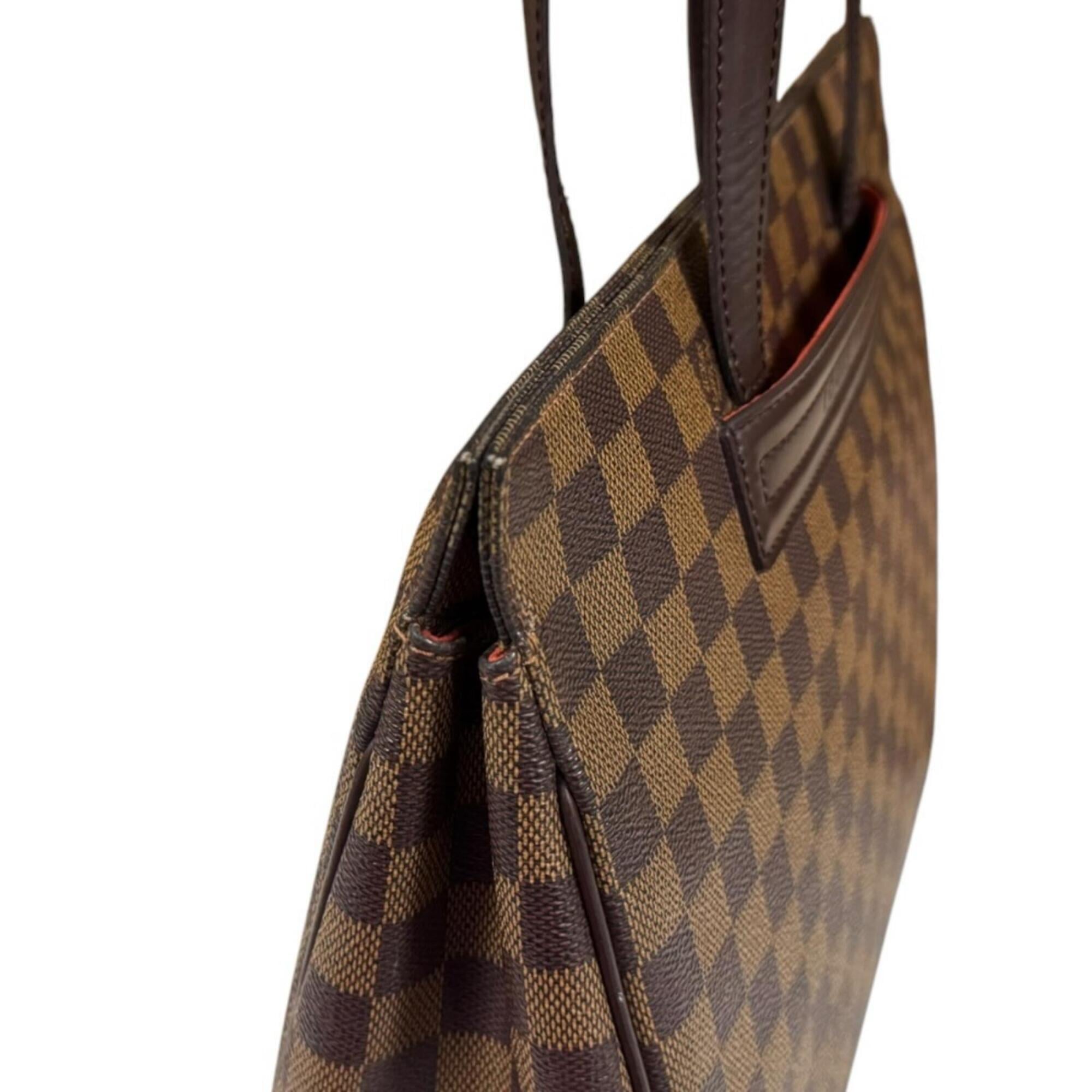 Louis Vuitton Damier Brown Damier Canvas Handbag Tote Bag (Pre-Owned)