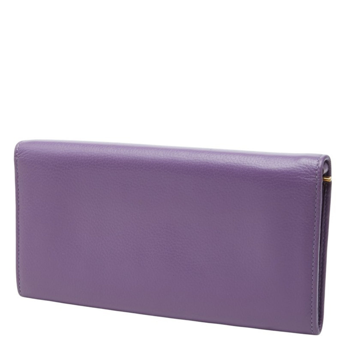Salvatore Ferragamo Purple Leather Coin Purse/Coin Case (Pre-Owned)