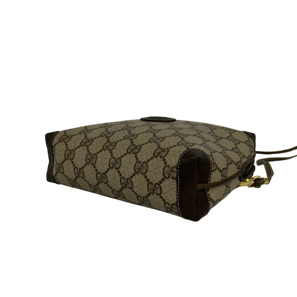 Gucci Brown Leather Pvc Pochette Shoulder Bag (Pre-Owned)