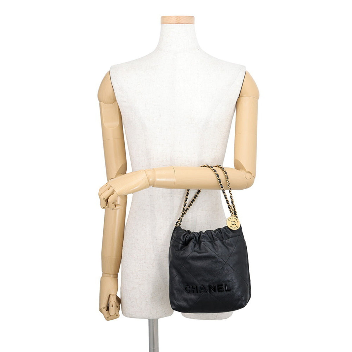 Chanel Black Grained Calfskin Handbag