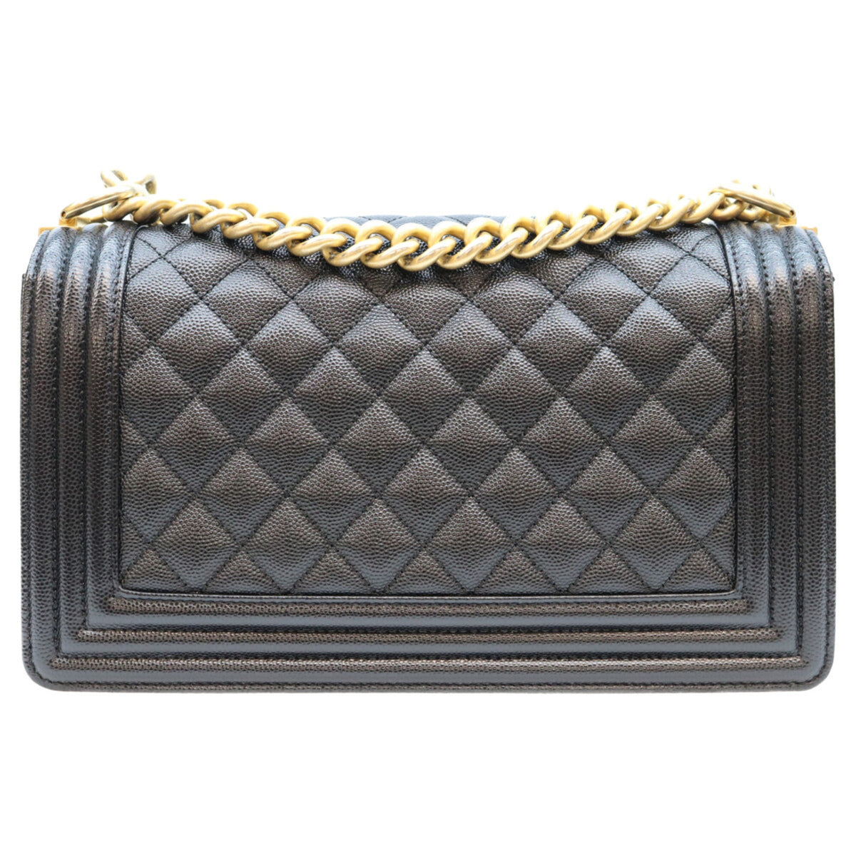 Chanel Black Grained Calfskin Shoulder Bag (Pre-Owned)