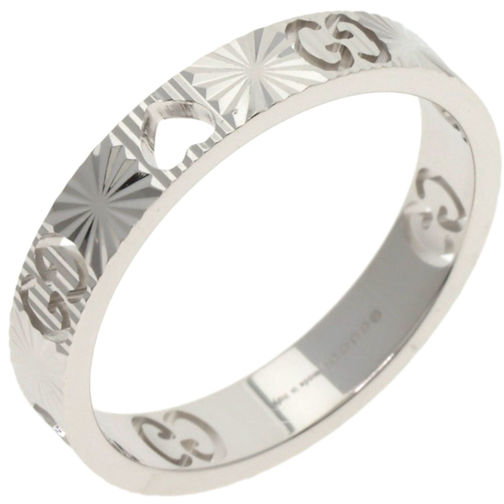 Gucci Icon White Gold (18K) Band Ring (Pre-Owned)