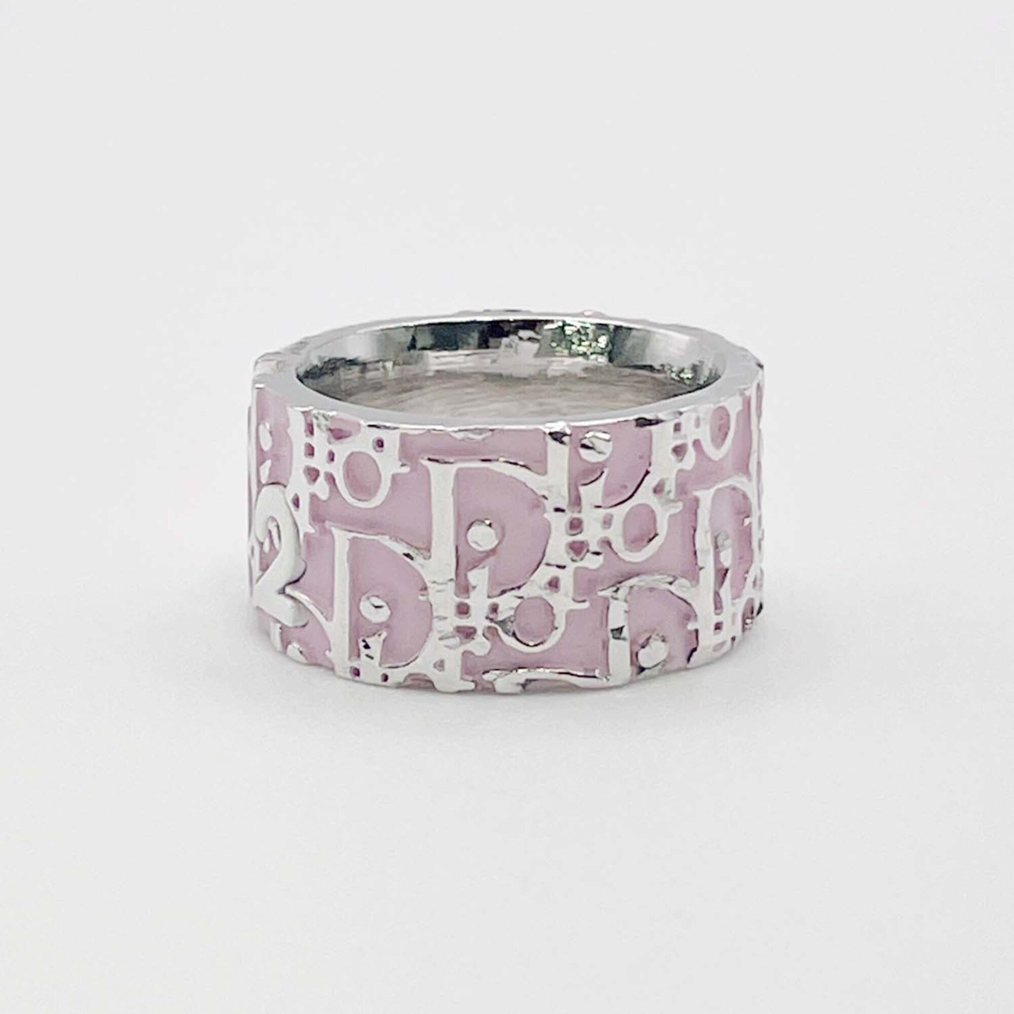 Christian Dior Pink Metal Band Ring (Pre-Owned)