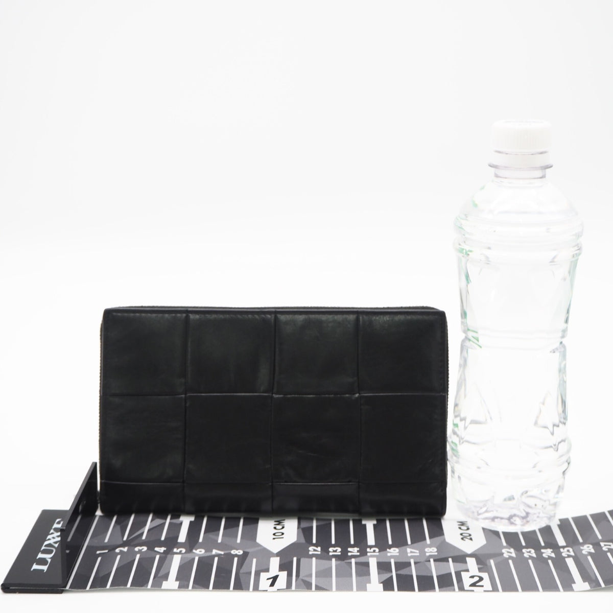 Bottega Veneta Black Nylon Leather Long Wallet (Bi-Fold) (Pre-Owned)