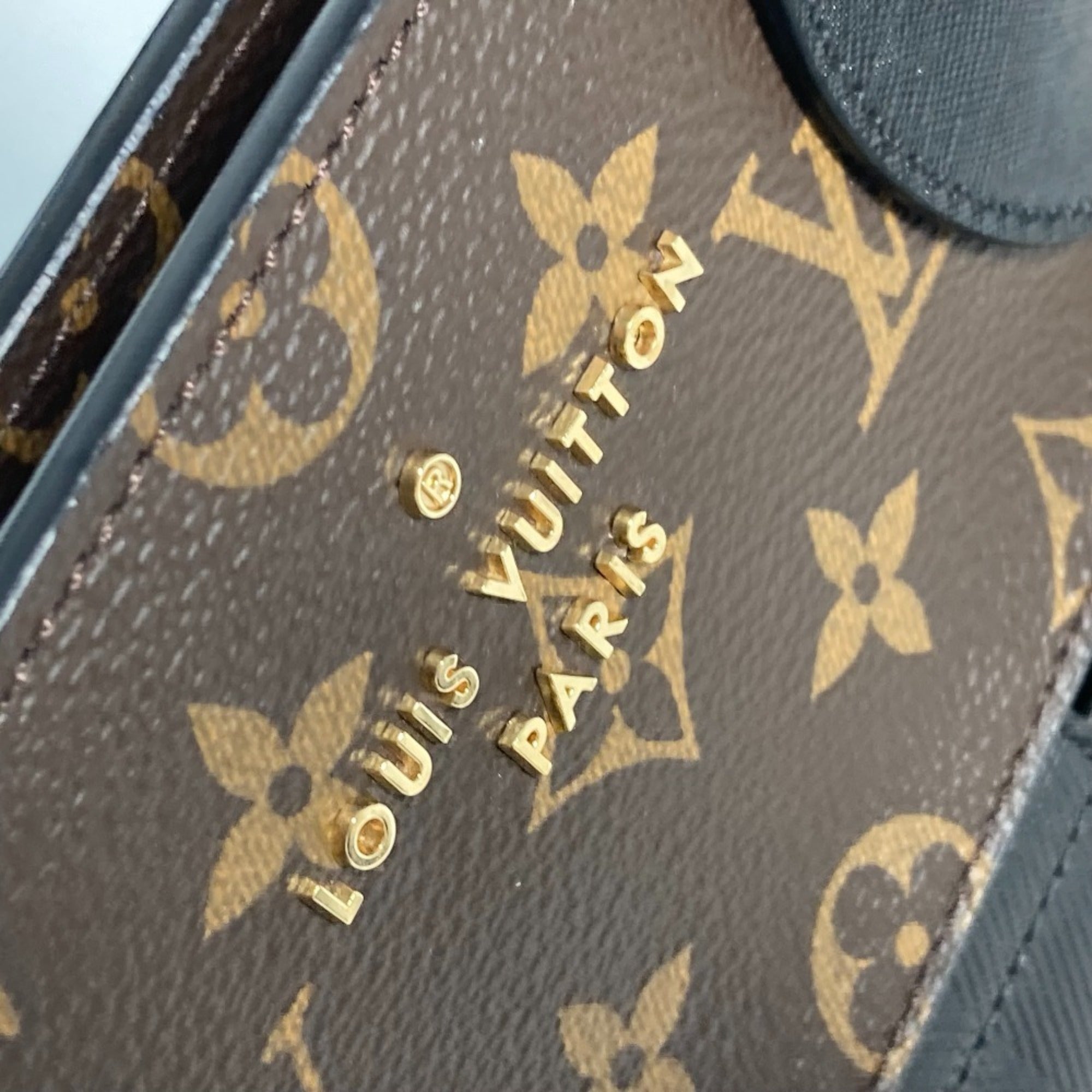 Louis Vuitton Black Brown Monogram Shoulder Bag Tote Bag (Pre-Owned)