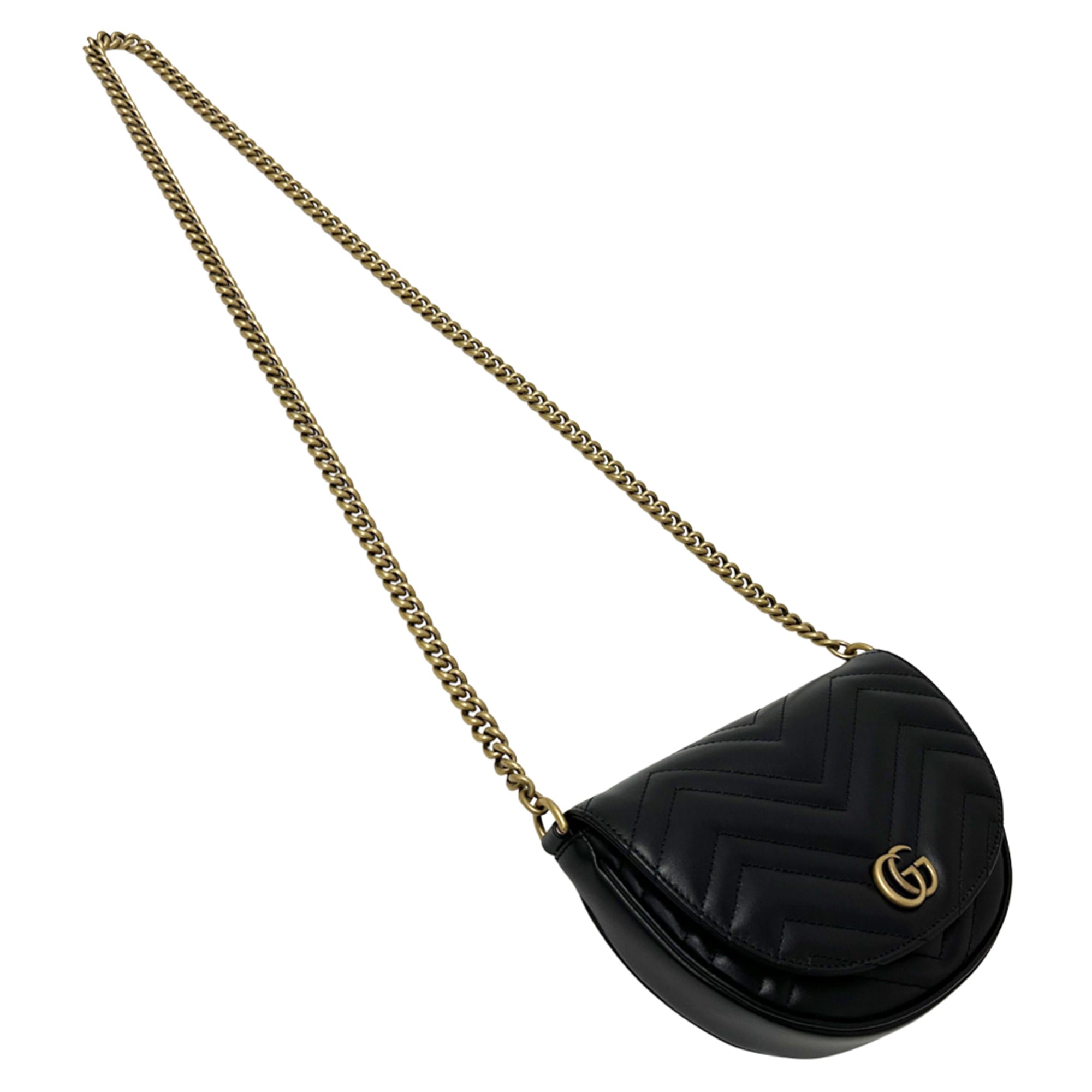 Gucci Black Leather Handbag Shoulder Bag (Pre-Owned)