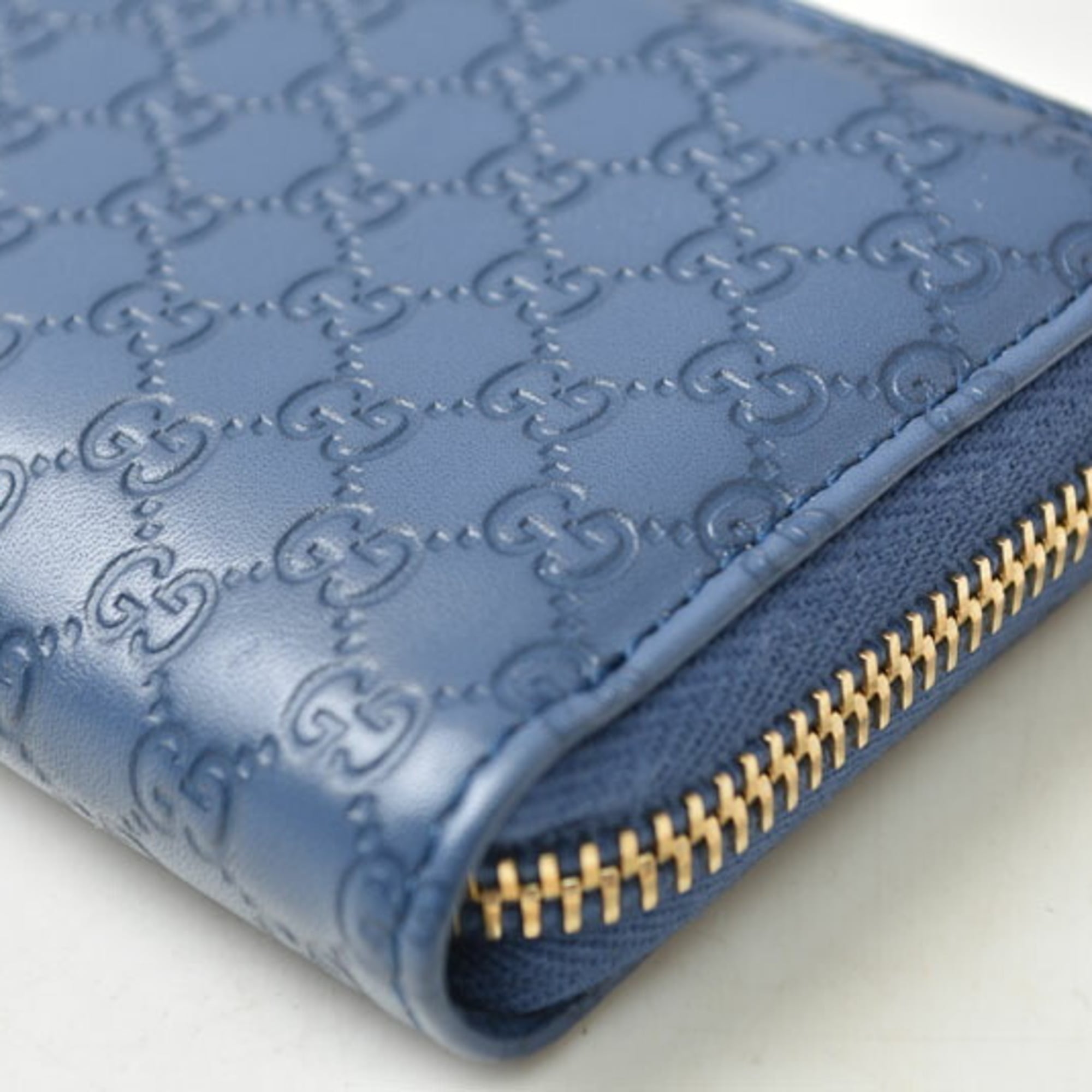 Gucci Blue Leather Coin Purse/Coin Case (Pre-Owned)