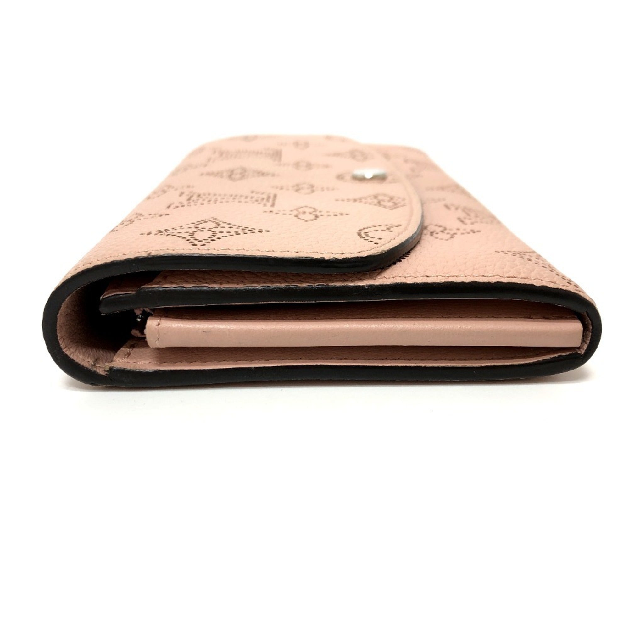 Louis Vuitton Magnolia Pink Monogram Mahina Leather Long Wallet (Tri-Fold) (Pre-Owned)