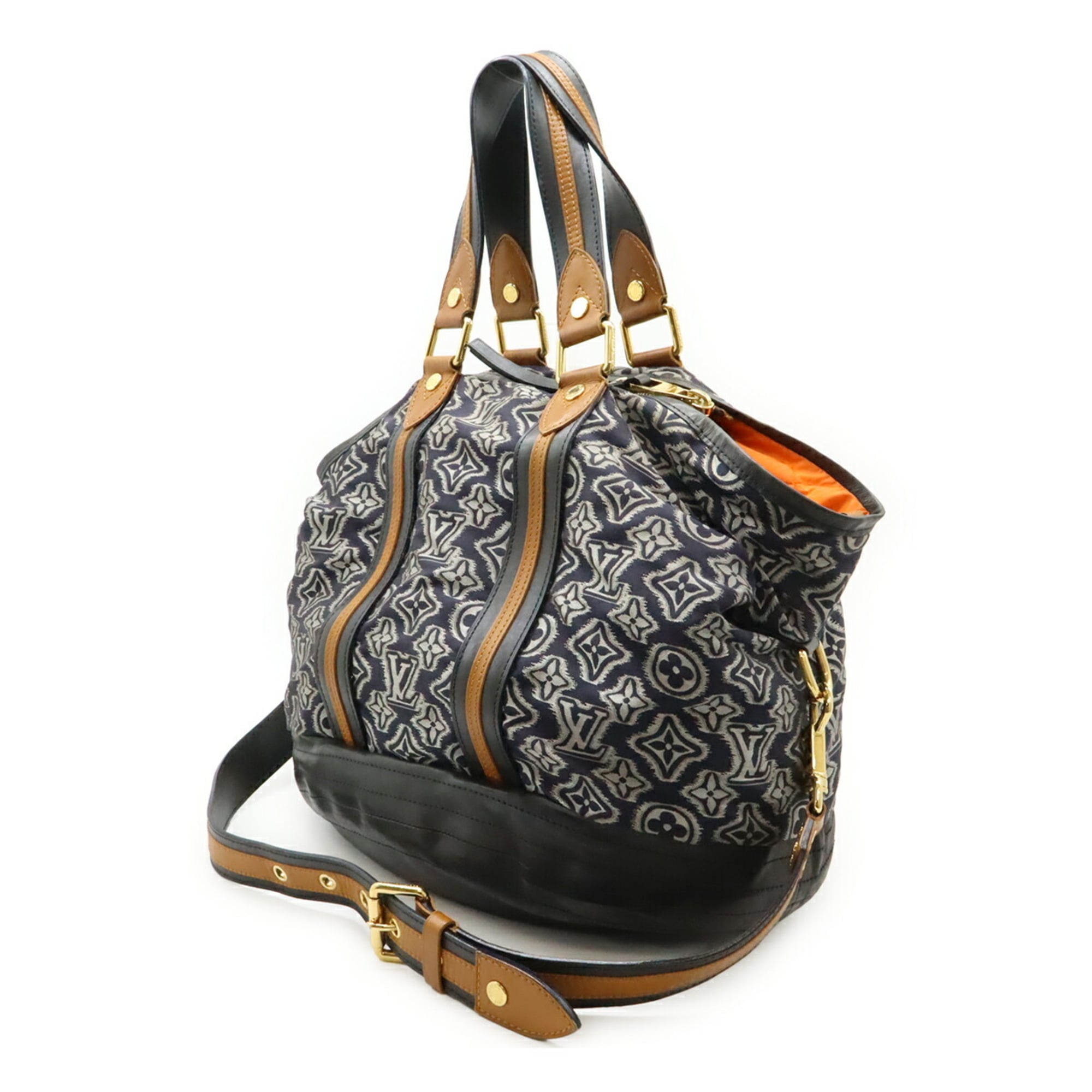 Louis Vuitton Nylon Leather Shoulder Bag Tote Bag (Pre-Owned)