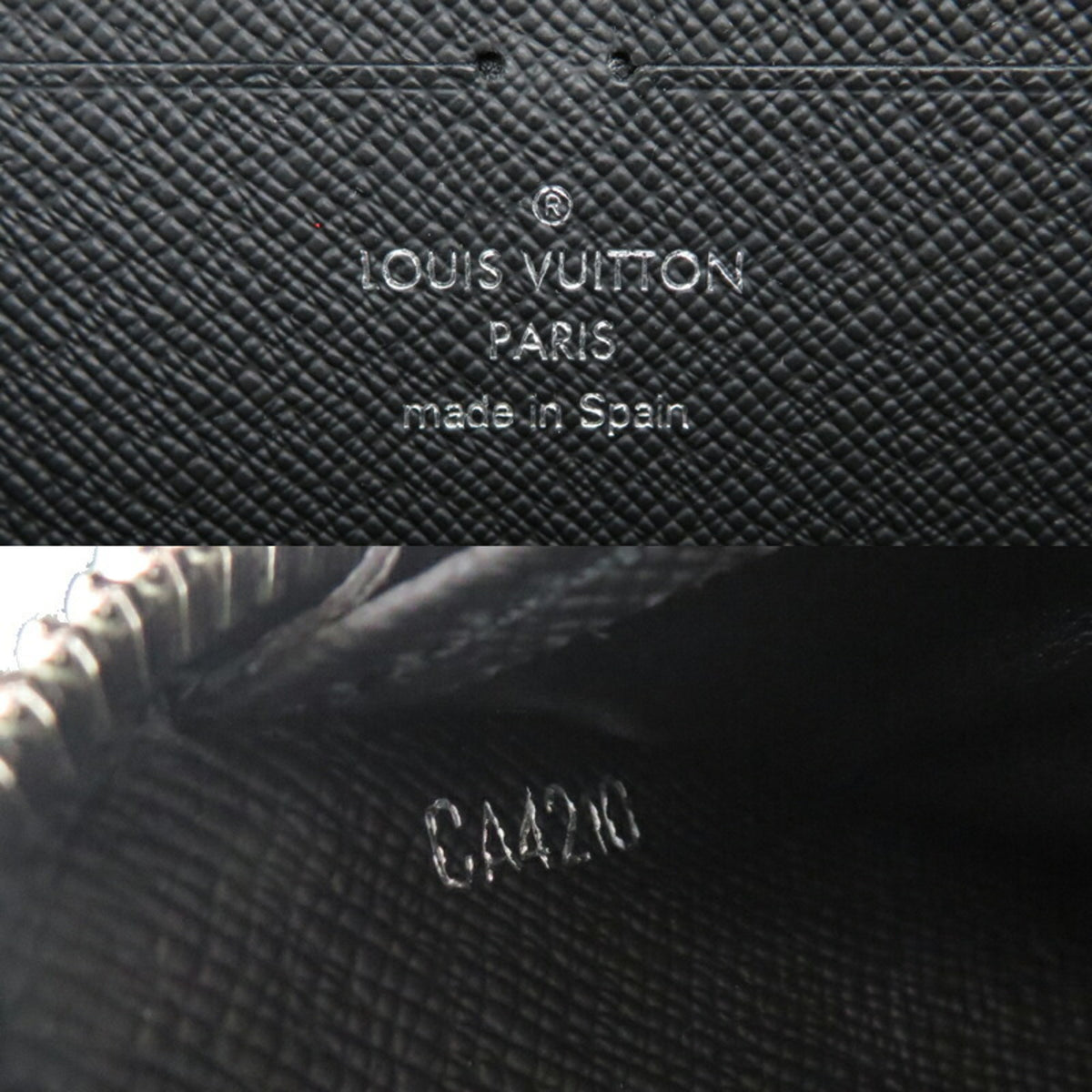 Louis Vuitton Black Taiga Leather Wallet (Bi-Fold) (Pre-Owned)