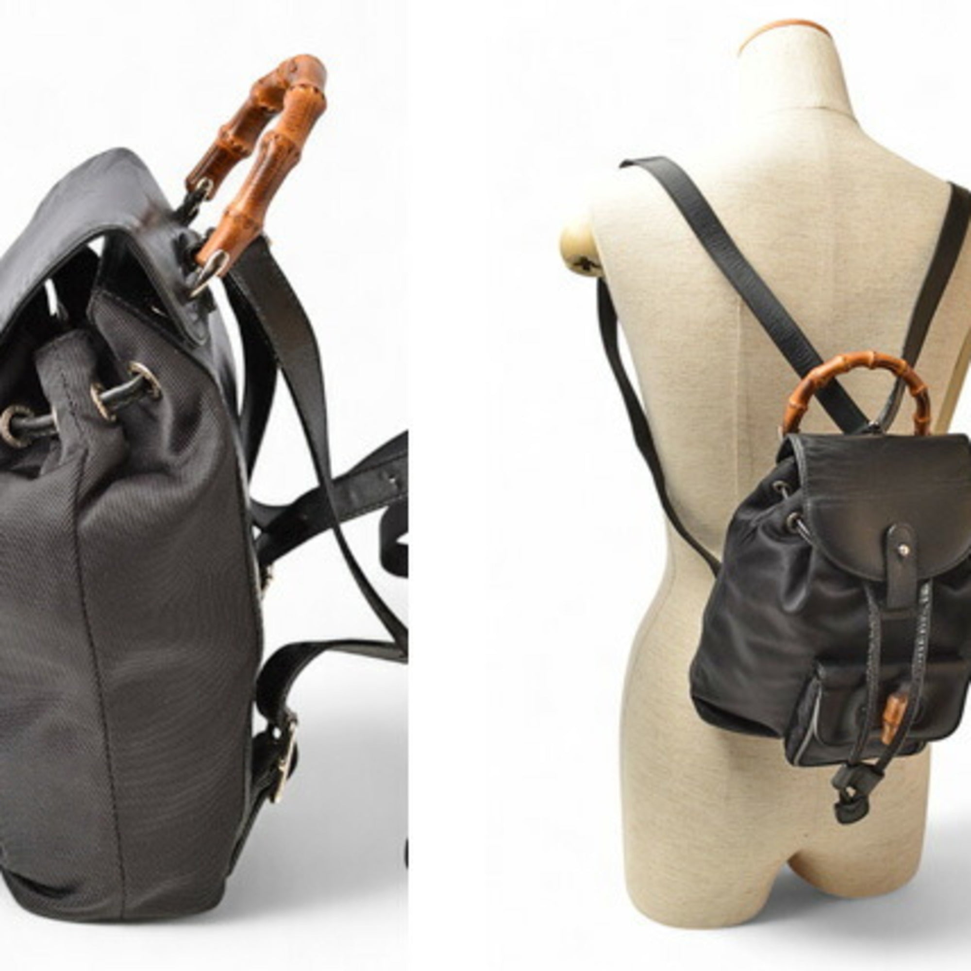 Gucci Black Leather Backpack (Pre-Owned)