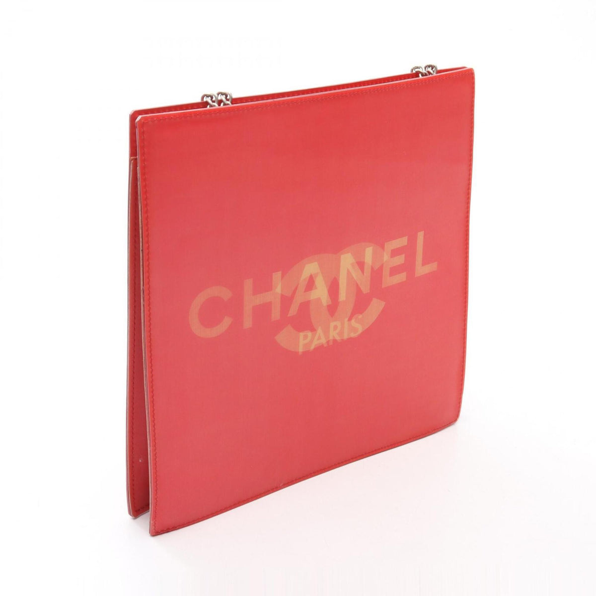 Chanel Red Color Fabric Handbag Shoulder Bag (Pre-Owned)