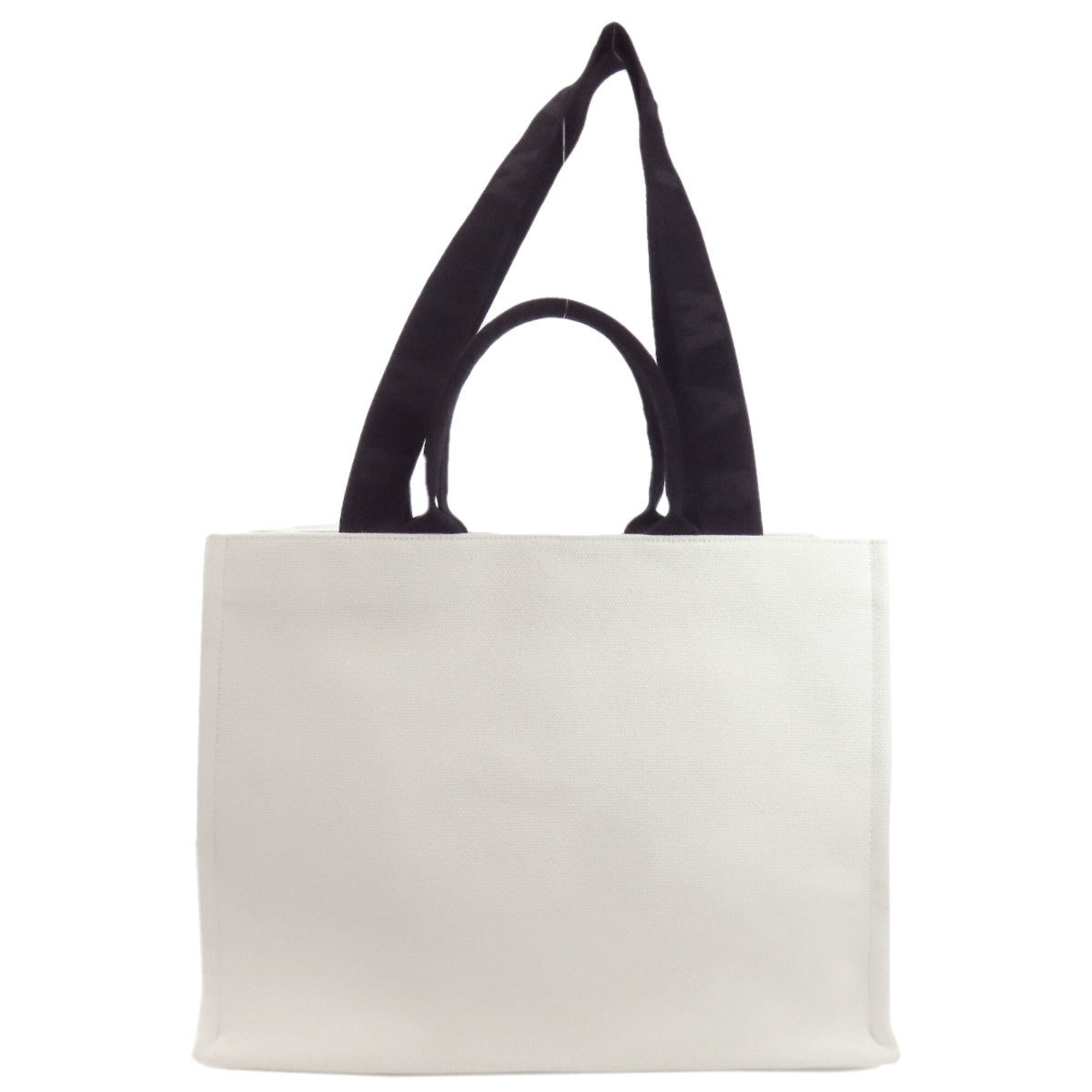 Marni Black White Canvas Tote Bag (Pre-Owned)