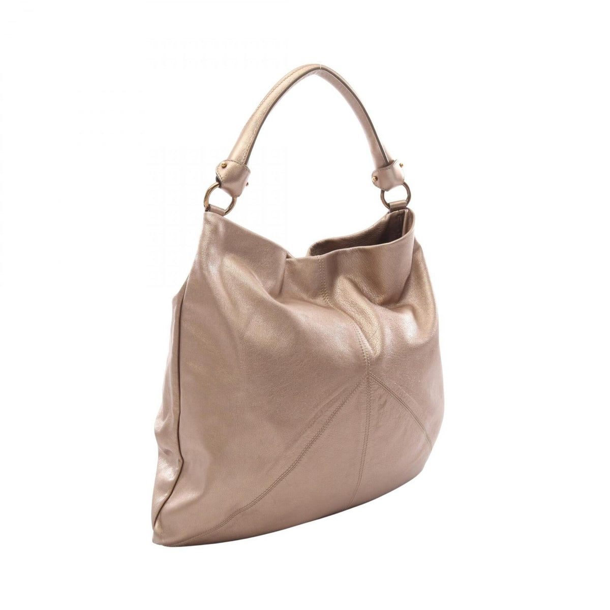 Salvatore Ferragamo Gold Leather Handbag Shoulder Bag (Pre-Owned)