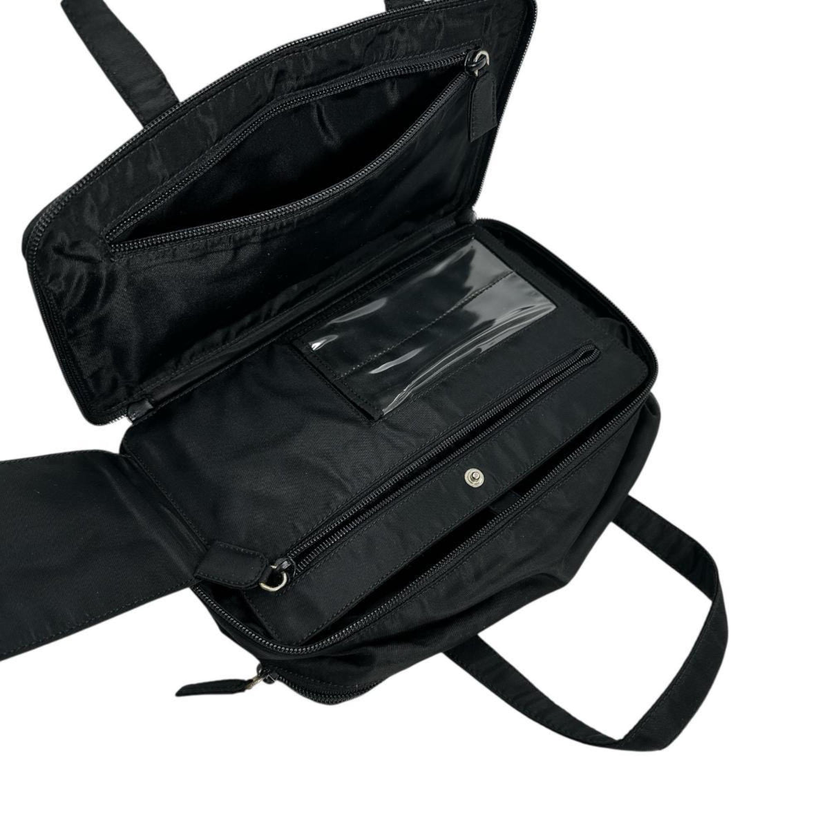 Prada Black Brown Nylon Handbag (Pre-Owned)