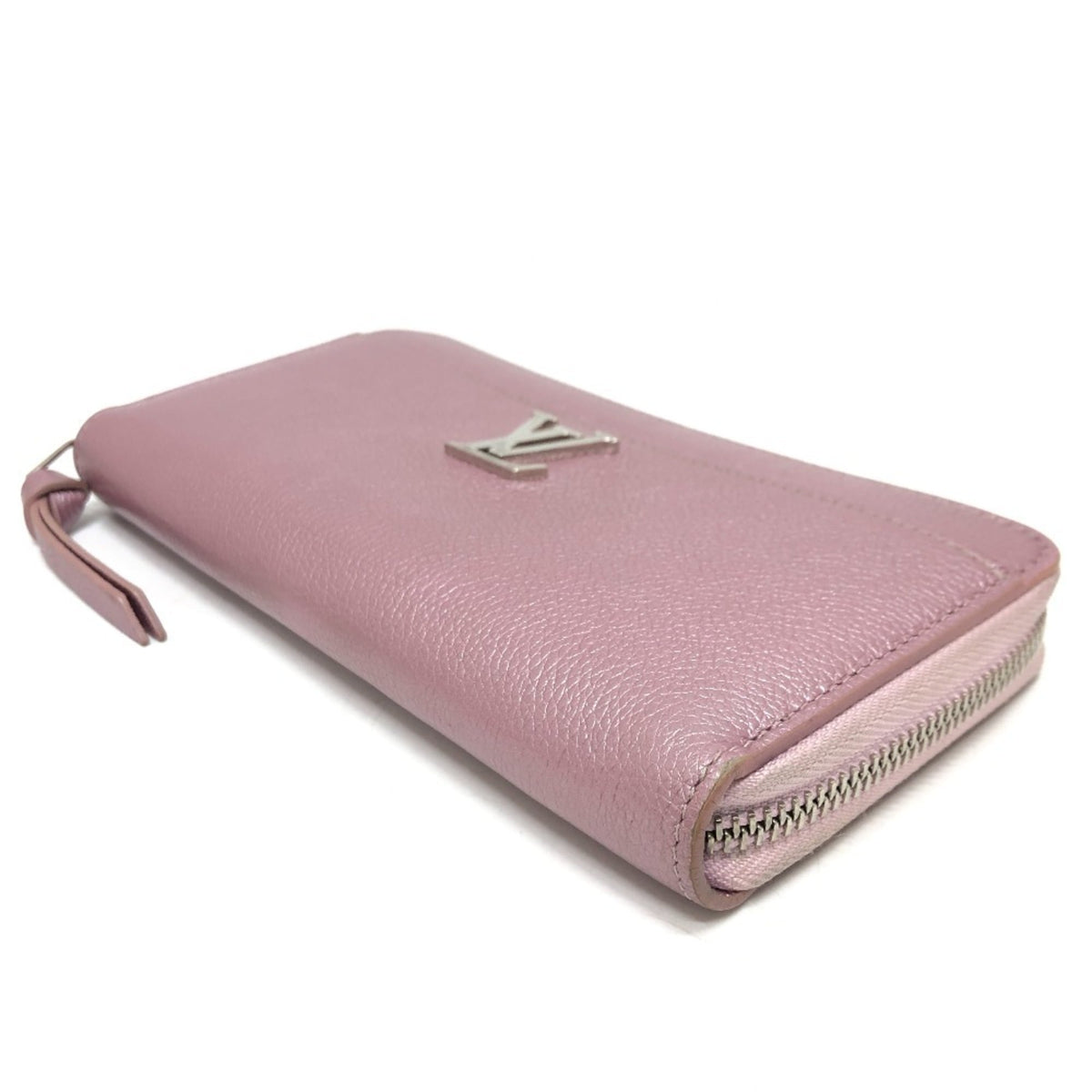 Louis Vuitton Metallic Pink Leather Long Wallet (Bi-Fold) (Pre-Owned)