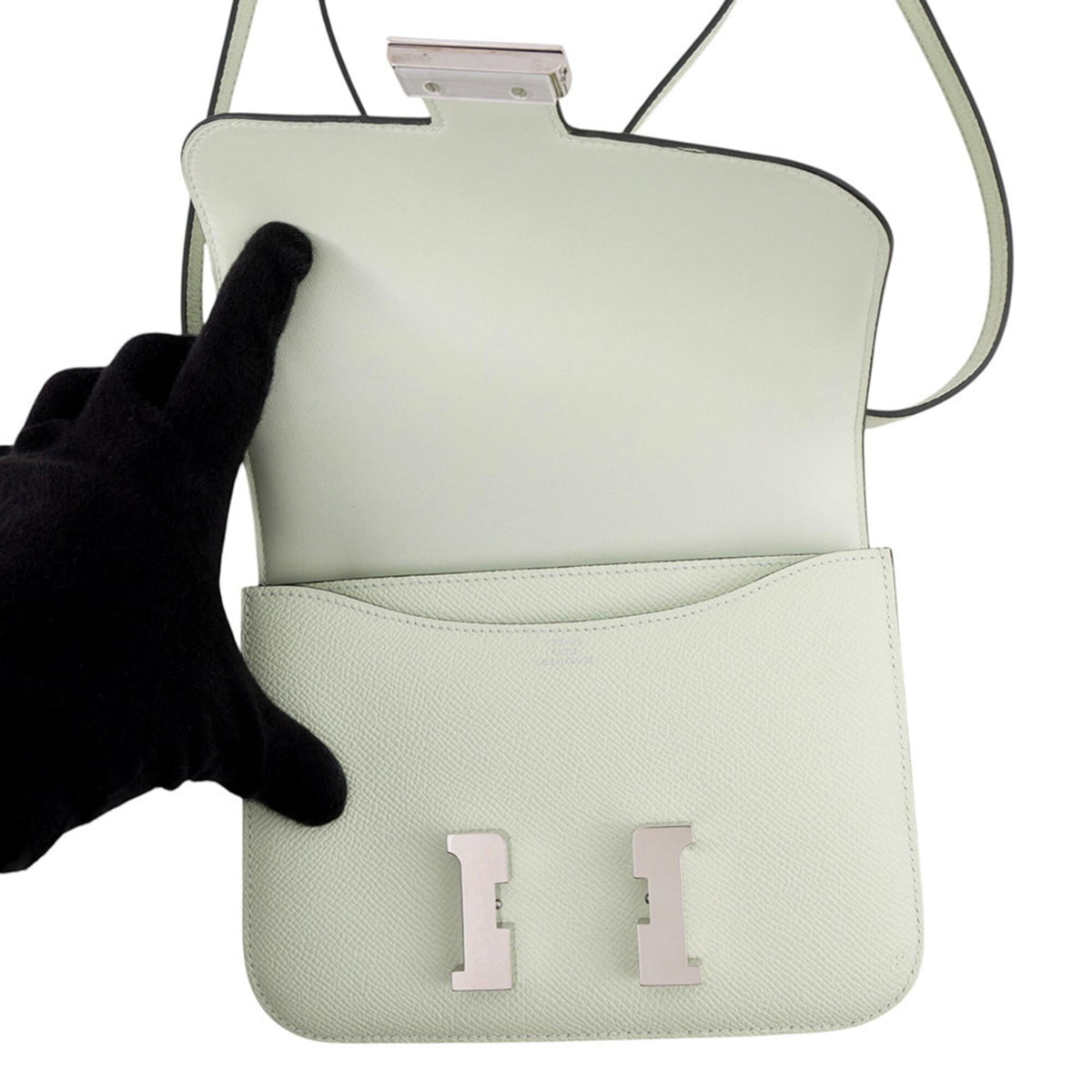 Hermes Light Green Vert Epsom Leather Handbag Shoulder Bag (Pre-Owned)
