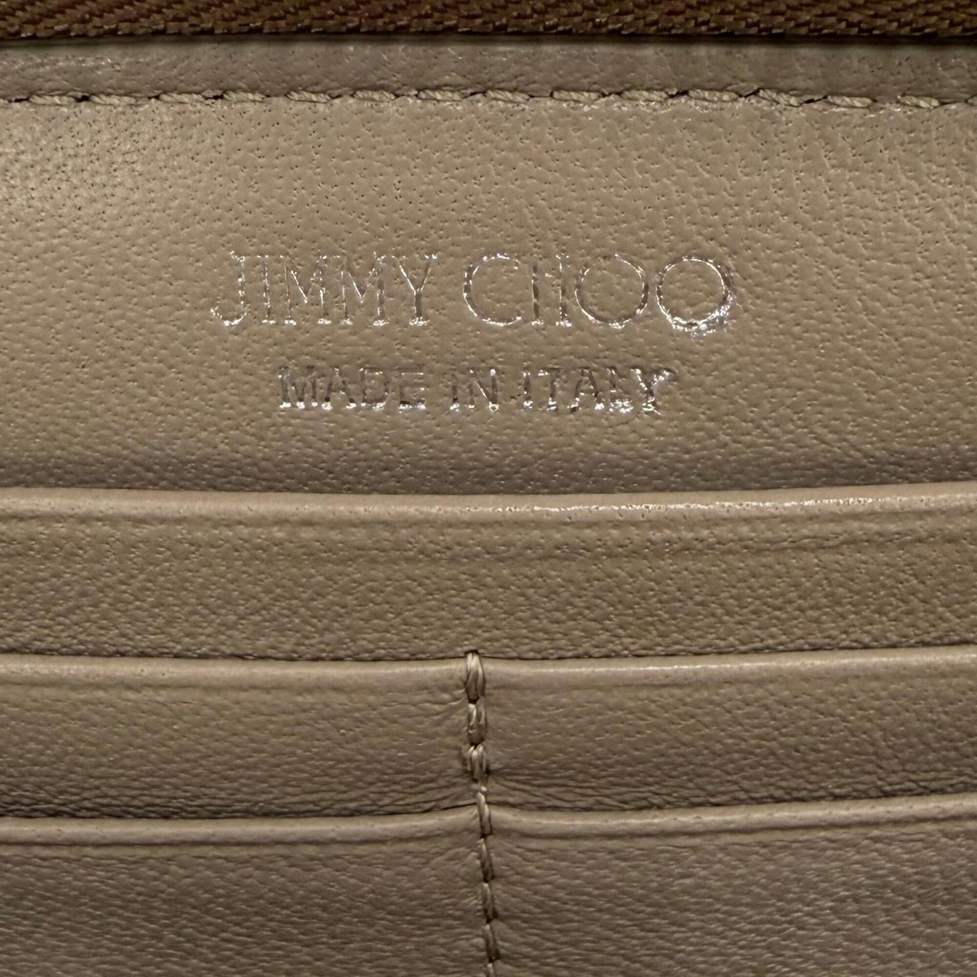 Jimmy Choo Metallic Leather Long Wallet (Bi-Fold) (Pre-Owned)