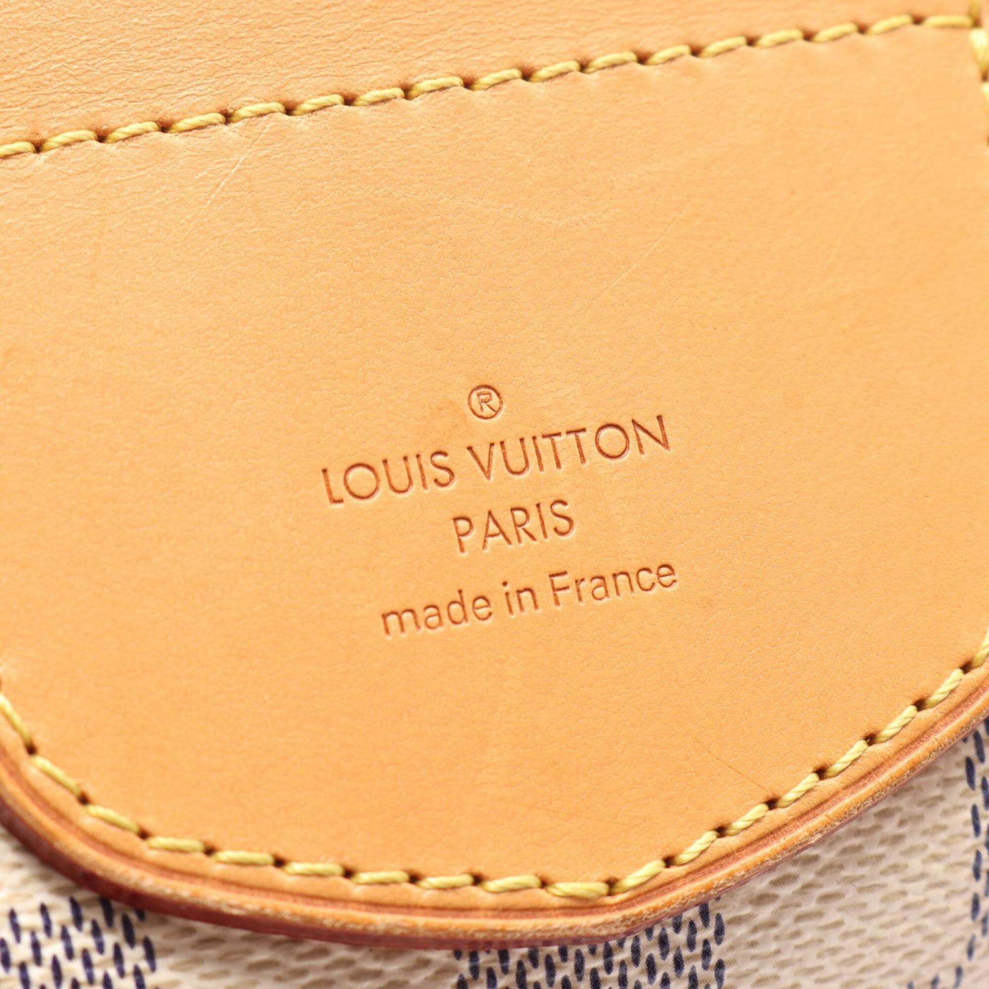 Louis Vuitton White Coated Canvas Leather Handbag Shoulder Bag (Pre-Owned)