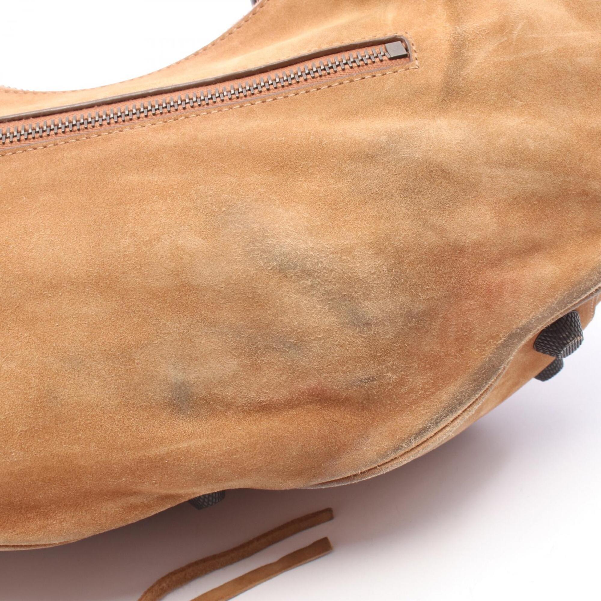 Balenciaga Brown Suede Handbag Shoulder Bag (Pre-Owned)