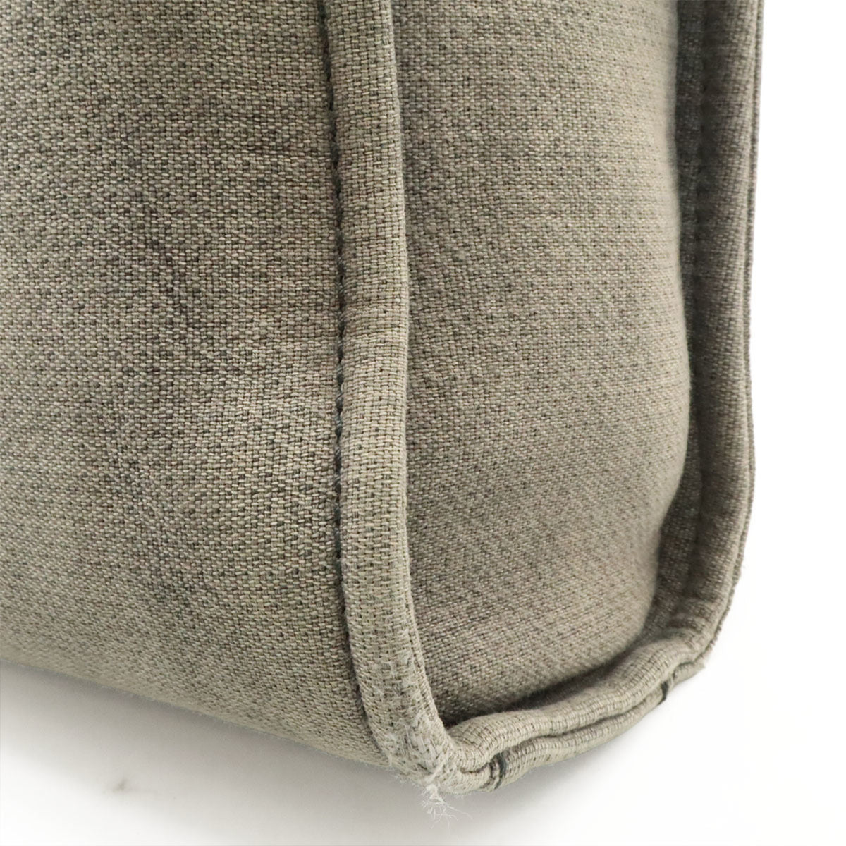Chanel Black Gray Canvas Leather Shoulder Bag Tote Bag (Pre-Owned)
