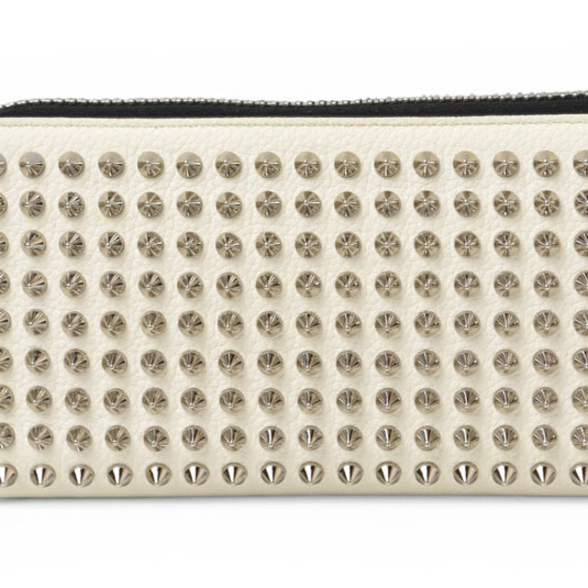 Christian Louboutin White Leather Long Wallet (Bi-Fold) (Pre-Owned)