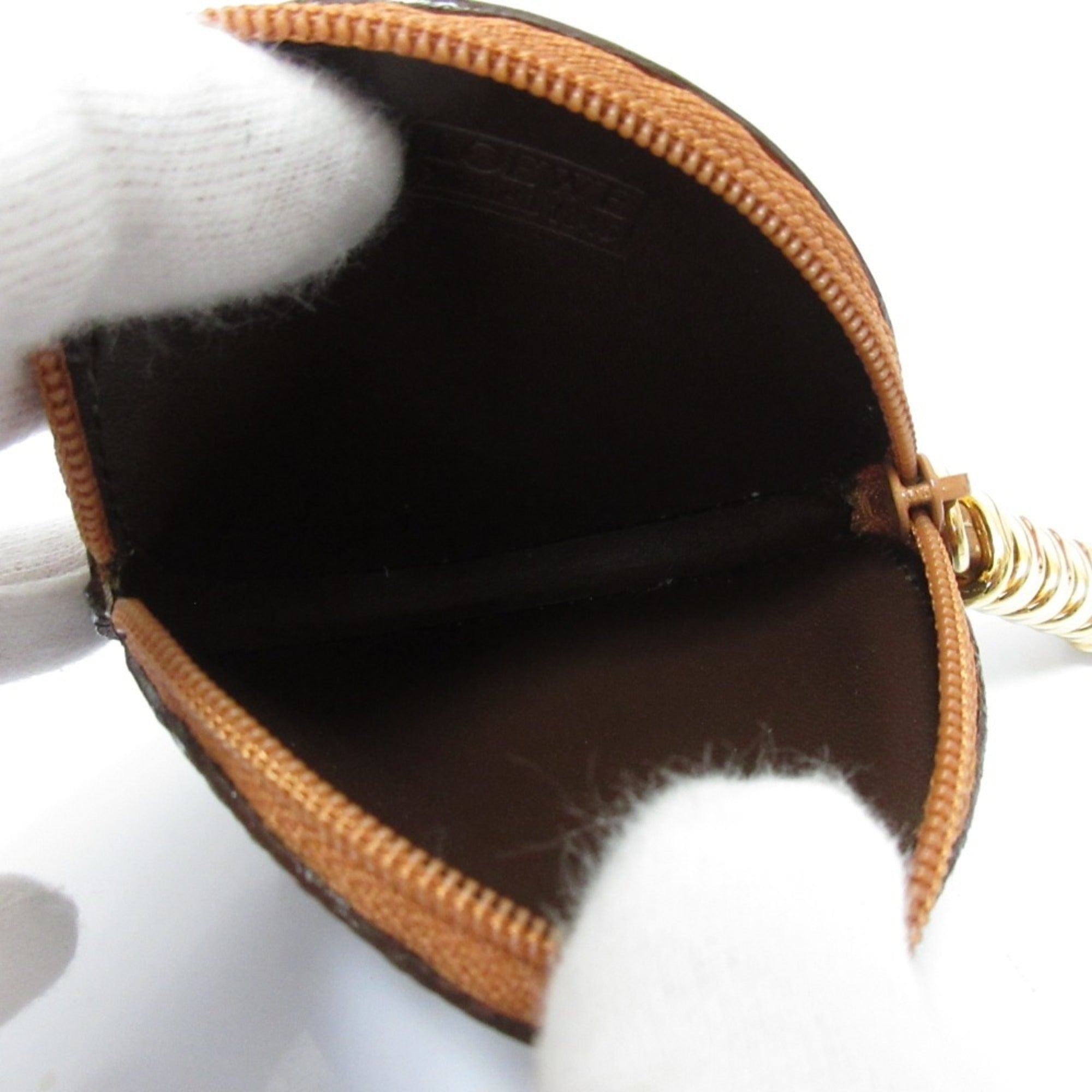 Loewe Brown Leather Coin Purse/Coin Case (Pre-Owned)
