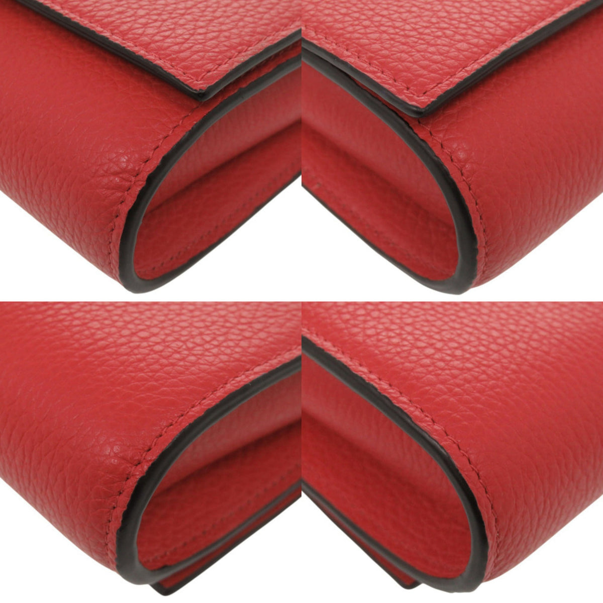 Christian Louboutin Red Color Leather Shoulder Bag (Pre-Owned)
