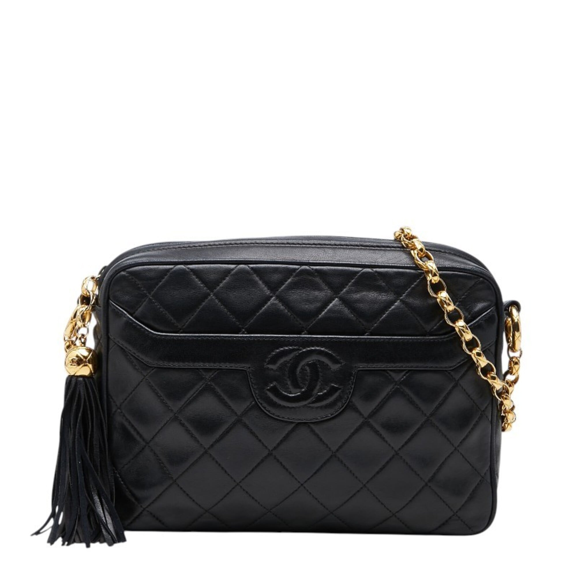 Chanel Black Leather Shoulder Bag (Pre-Owned)