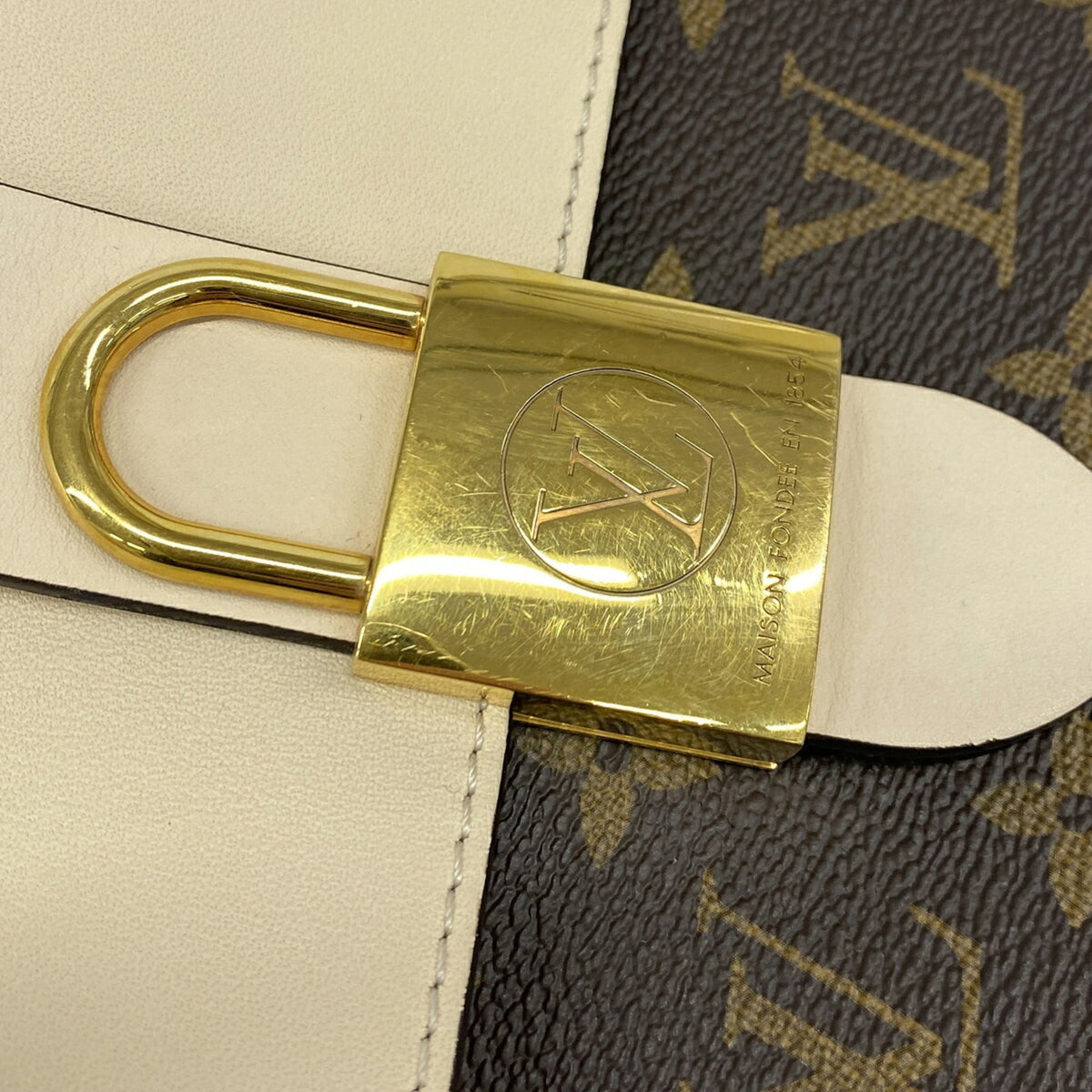 Louis Vuitton Brown Cream Handbag (Pre-Owned)
