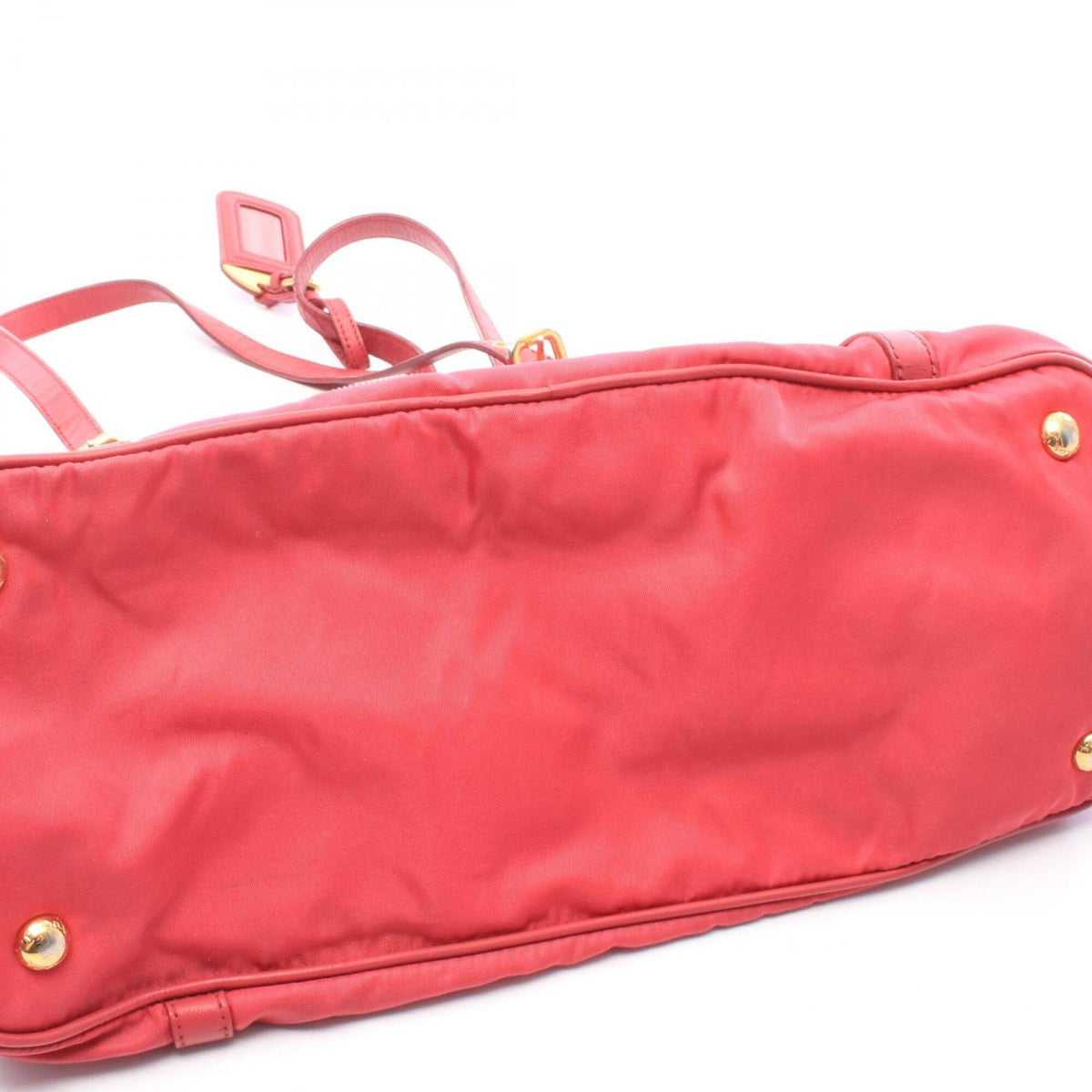 Prada Pink Nylon Leather Handbag Tote Bag (Pre-Owned)