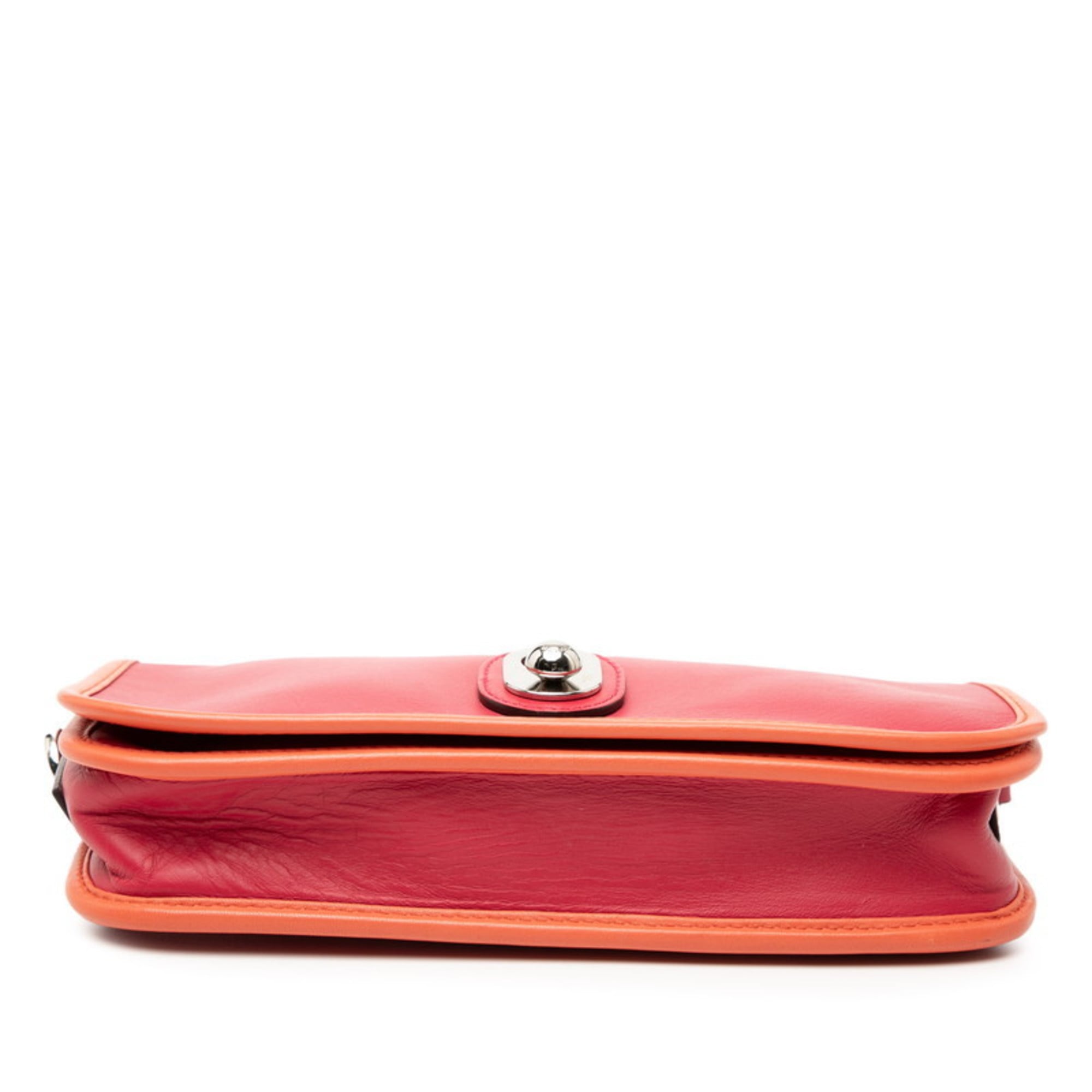Loewe Pink Orange Leather Shoulder Bag (Pre-Owned)