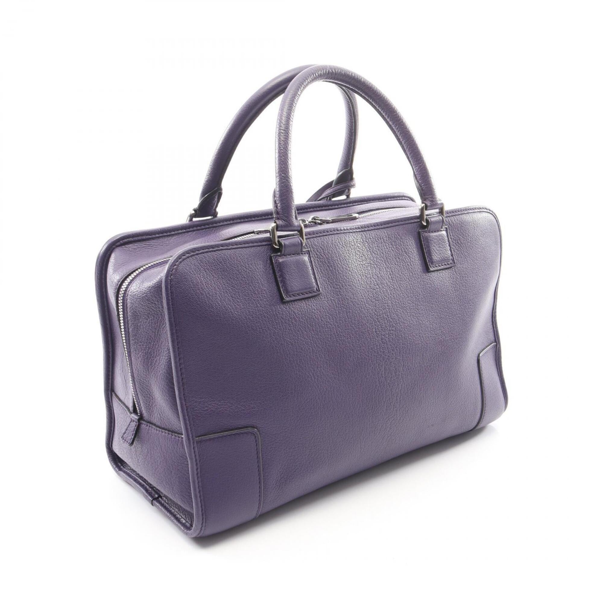 Loewe Purple Leather Handbag (Pre-Owned)
