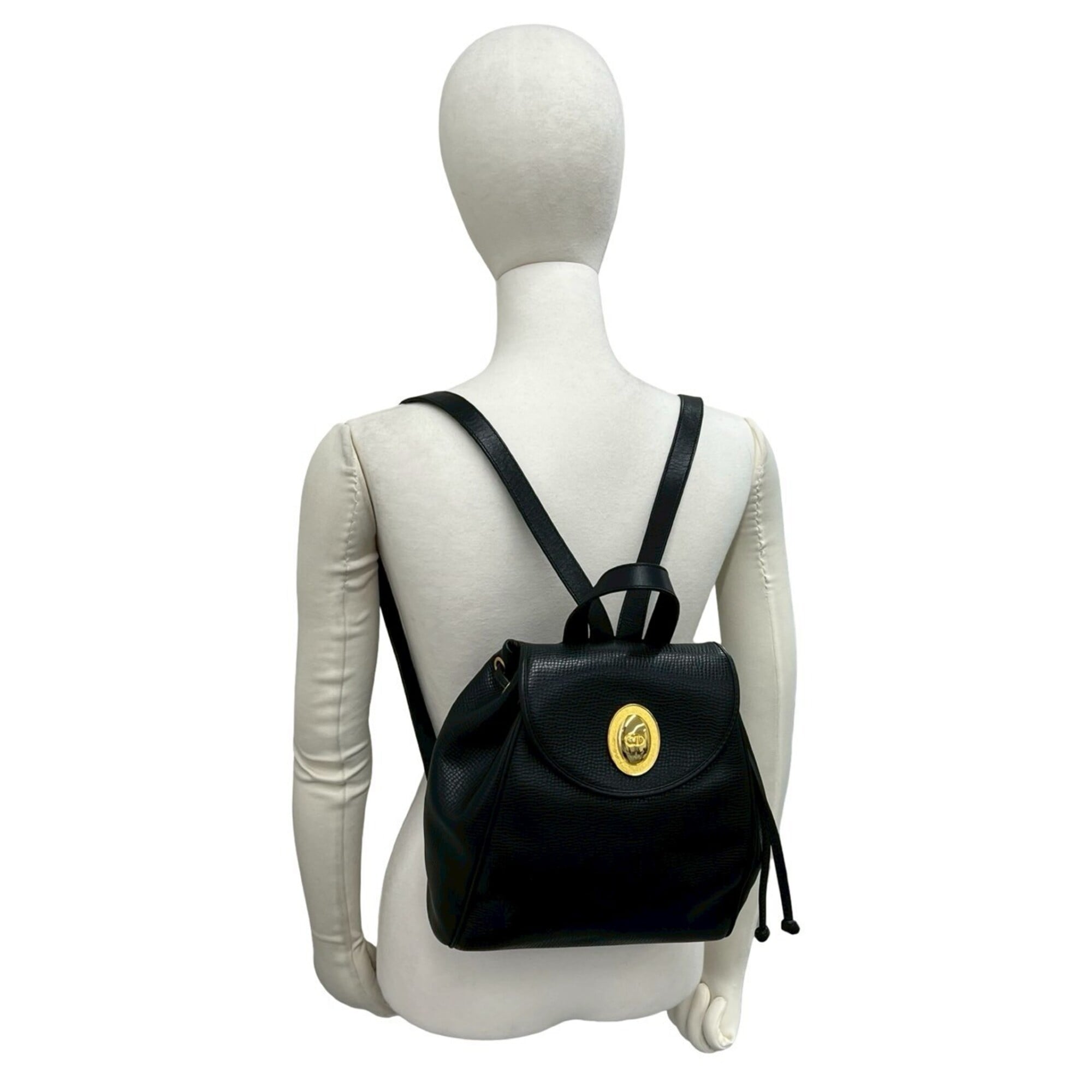 Christian Dior Black Leather Backpack (Pre-Owned)