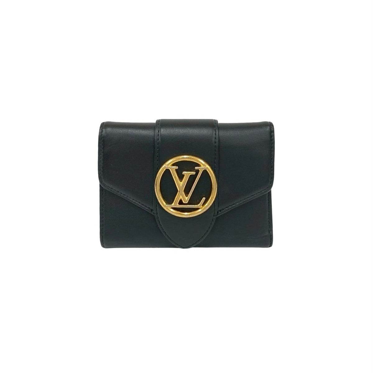 Louis Vuitton Black Pink Leather Wallet (Tri-Fold) (Pre-Owned)