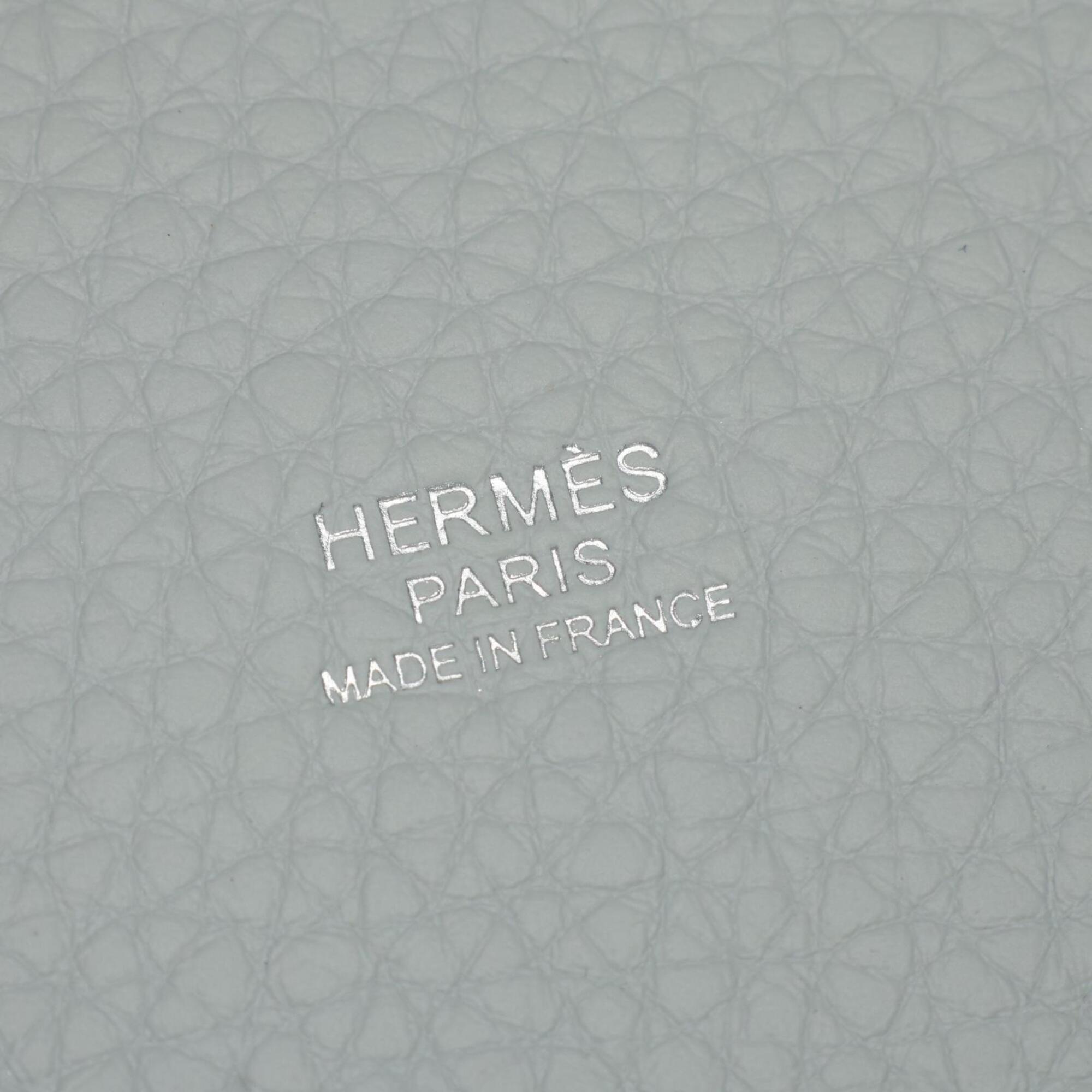 Hermes Picotin Blue Taurillon Clemence Leather Handbag (Pre-Owned)